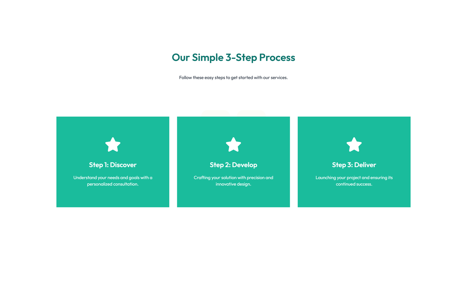 Feature Grid with 3-column Icon, Title, Text Cards 90 - Elementor component