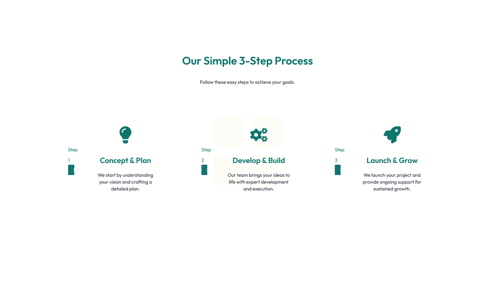 Screenshot of Feature Grid with 3-column Icon, Title, Text, CTA Cards 90 - Elementor Feature Sections component