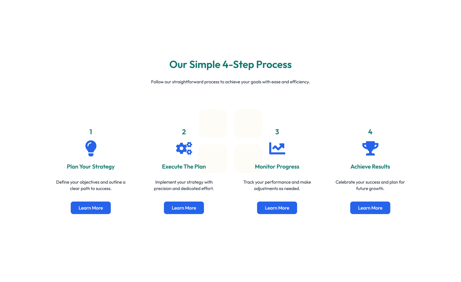 Screenshot of Feature Grid with 3-column Icon, Title, Text Cards 92 - Elementor Feature Sections component
