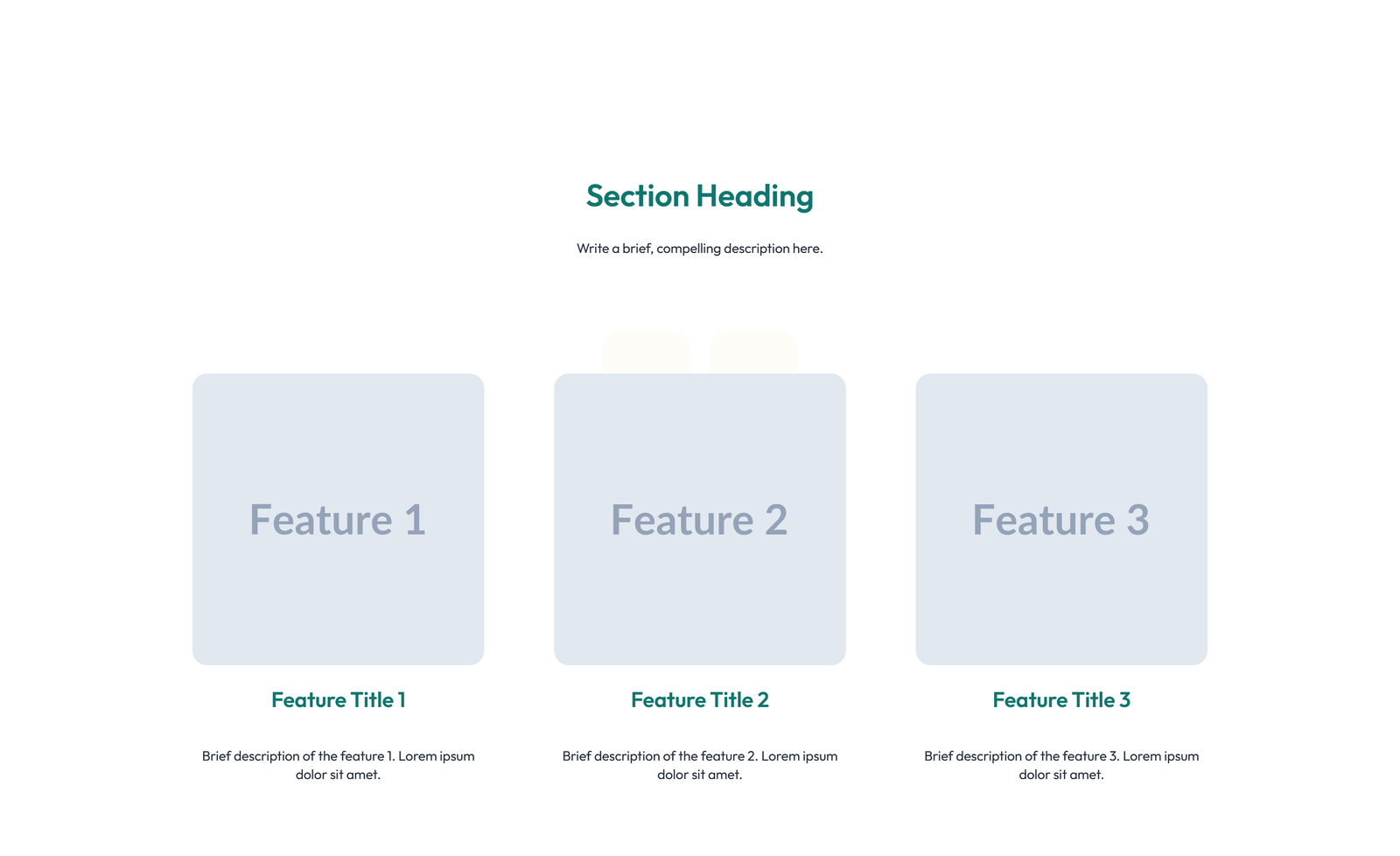 Feature Grid with 3-column Icon, Title, Text Cards 96 - Elementor component