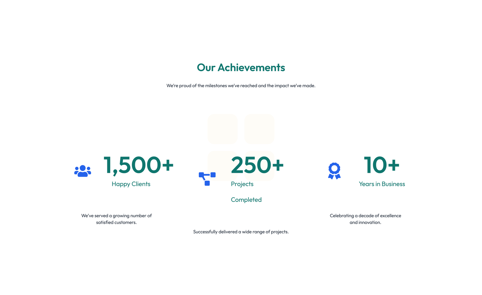 Screenshot of Feature Grid with 4-column Icon-box Cards 97 - Elementor Feature Sections component