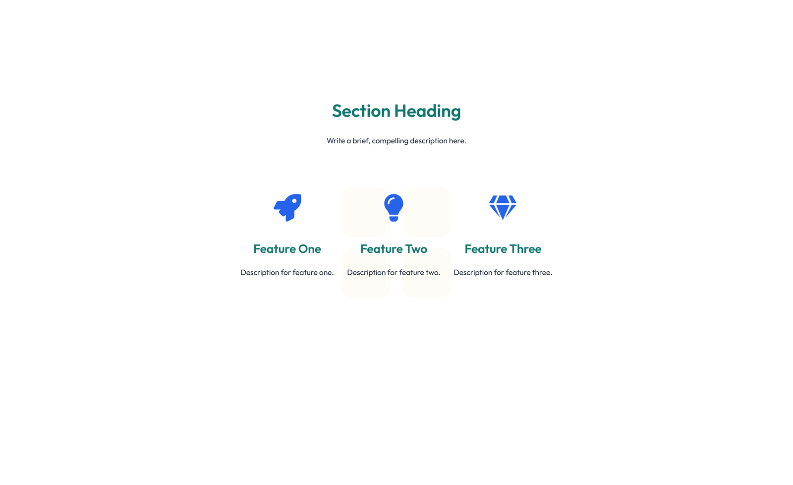 Screenshot of Feature Grid with 4-column Icon-box Cards 102 - Elementor Feature Sections component