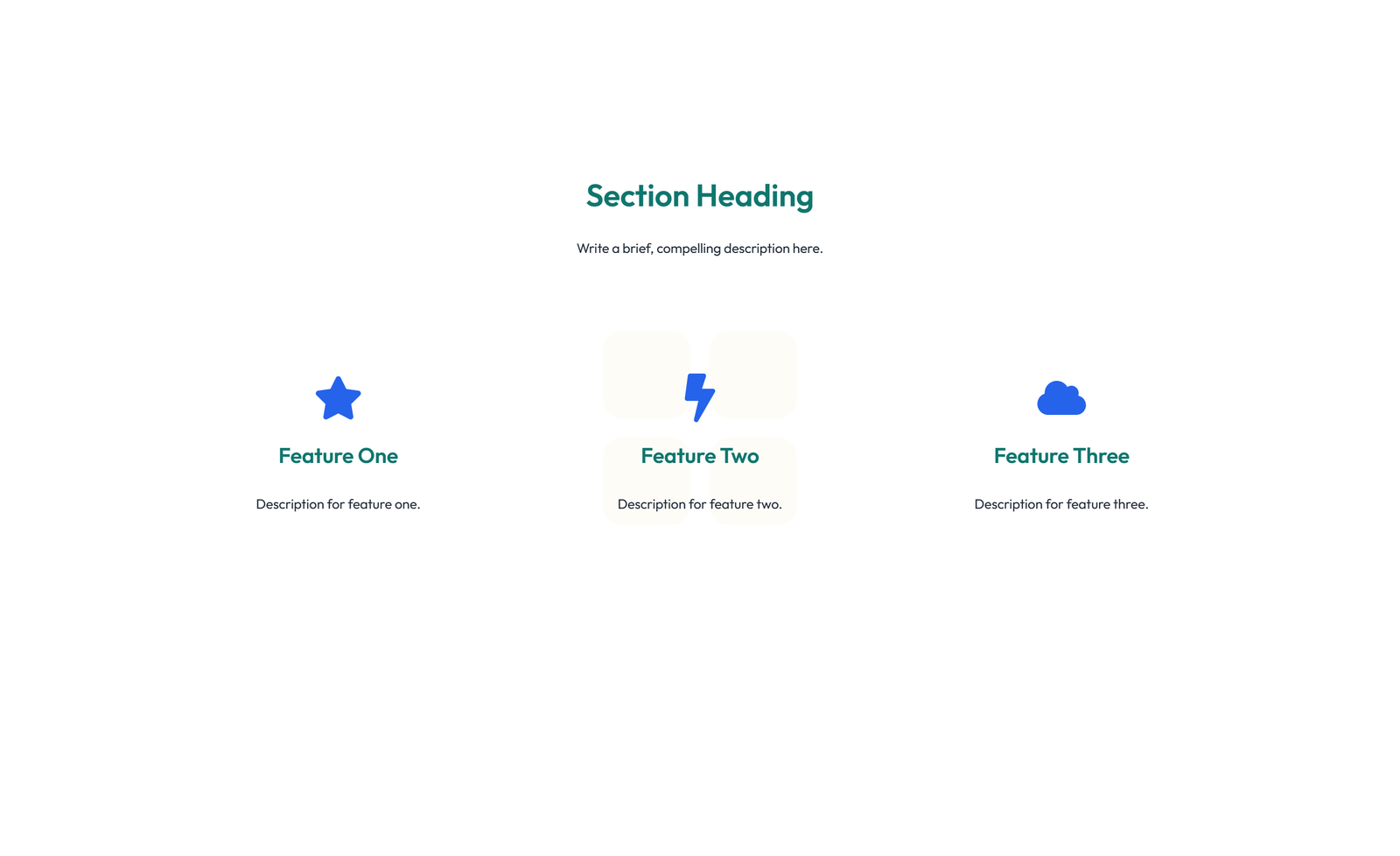 Screenshot of Feature Grid with 2-column Image, Title, Text Cards 102 - Elementor Feature Sections component