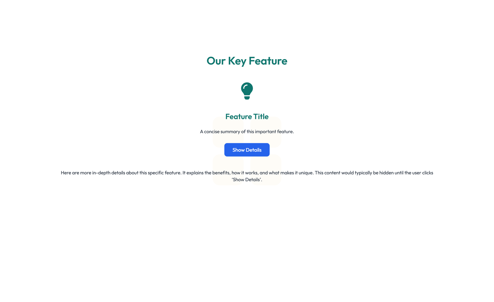 Screenshot of Feature Grid with 3-column Icon, Title, Text, CTA Cards 103 - Elementor Feature Sections component