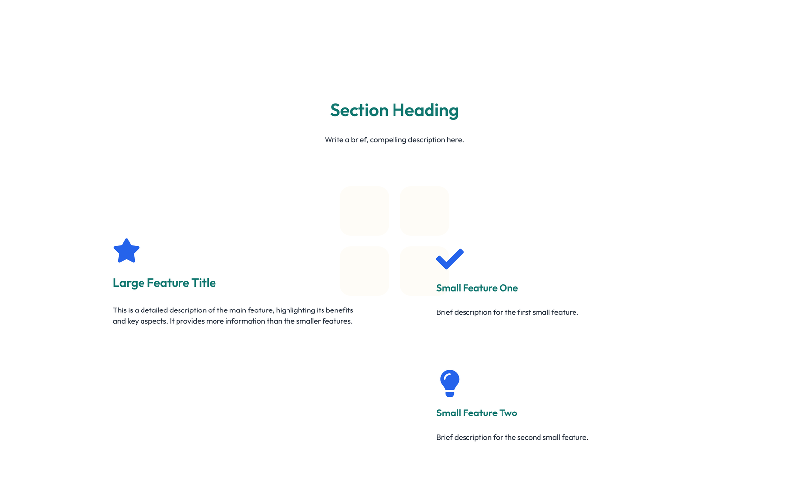 Screenshot of Feature Grid with 3-column Icon, Title, Text, CTA Cards 104 - Elementor Feature Sections component