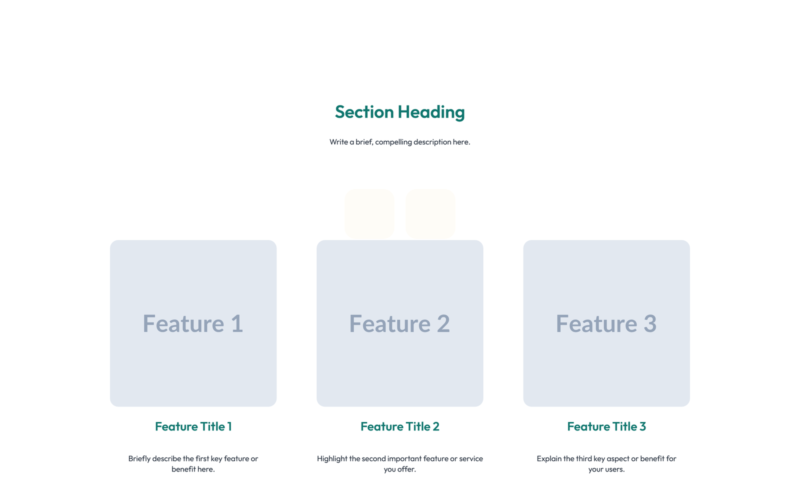 Feature Grid with 3-column Icon, Title, Text, CTA Cards 111 - Elementor component