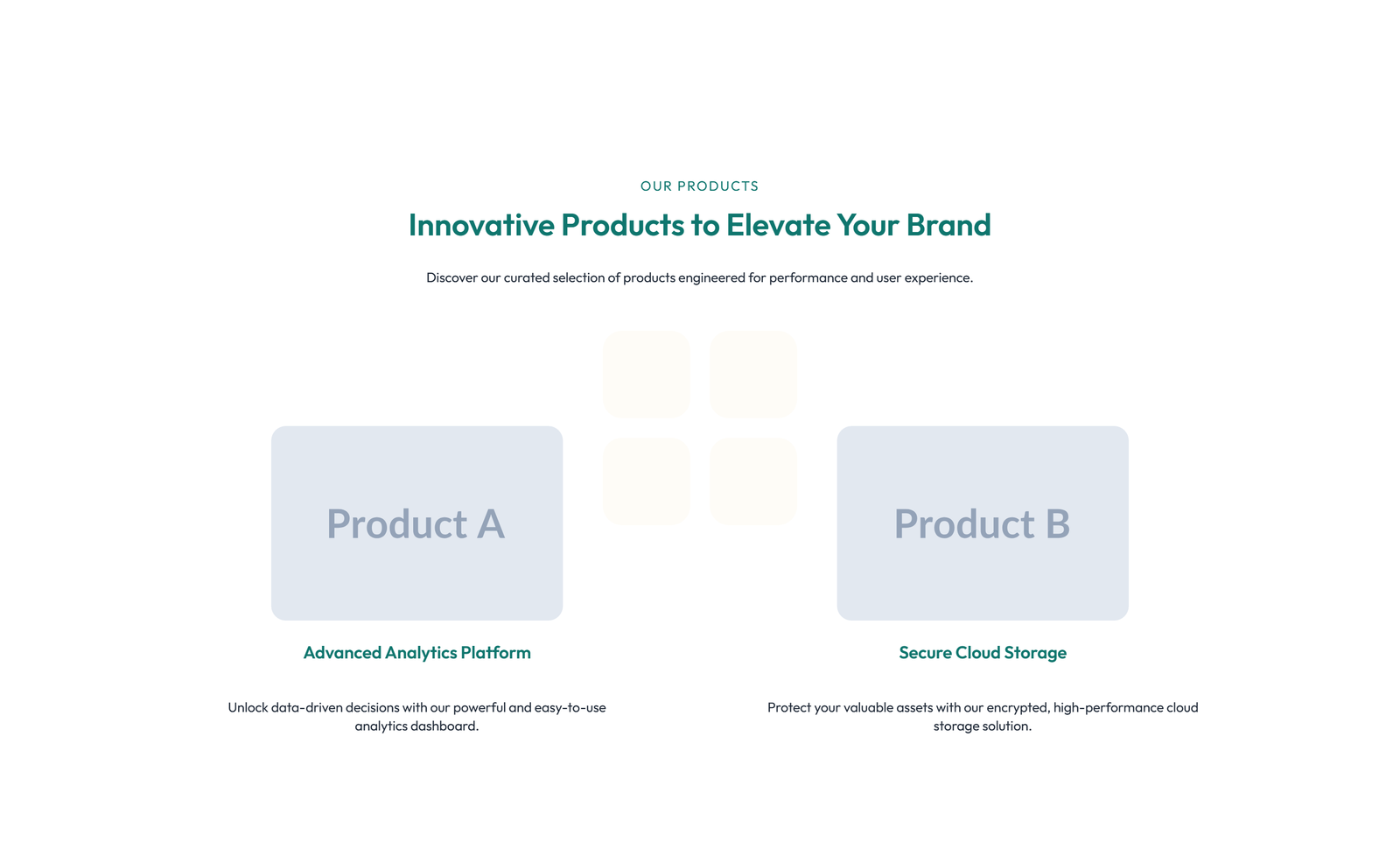 Feature Grid with 4-column Icon-box Cards 114 - Elementor component