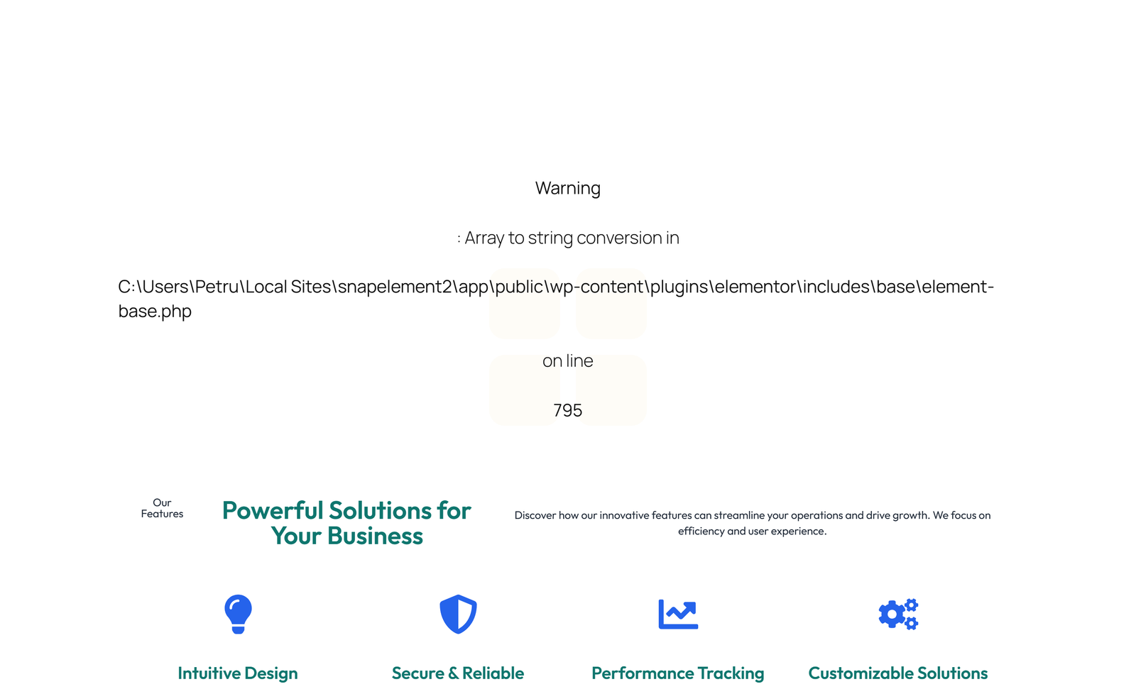 Feature Grid with 3-column Icon, Title, Text Cards 118 - Elementor component