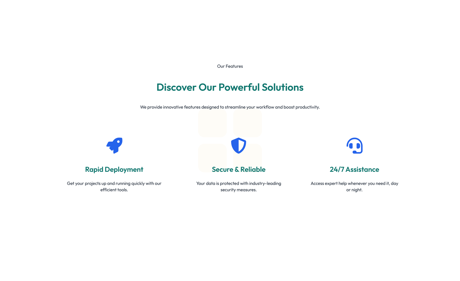 Screenshot of Feature Grid with 2-column Image, Title, Text Cards 125 - Elementor Feature Sections component