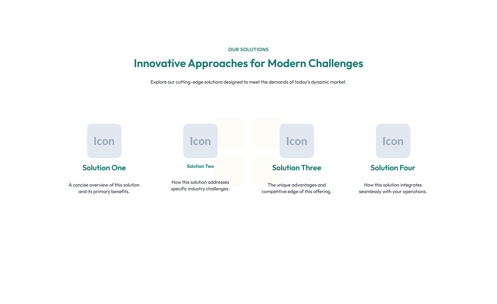 Feature Grid with 3-column Icon, Title, Text Cards 132 - Elementor component