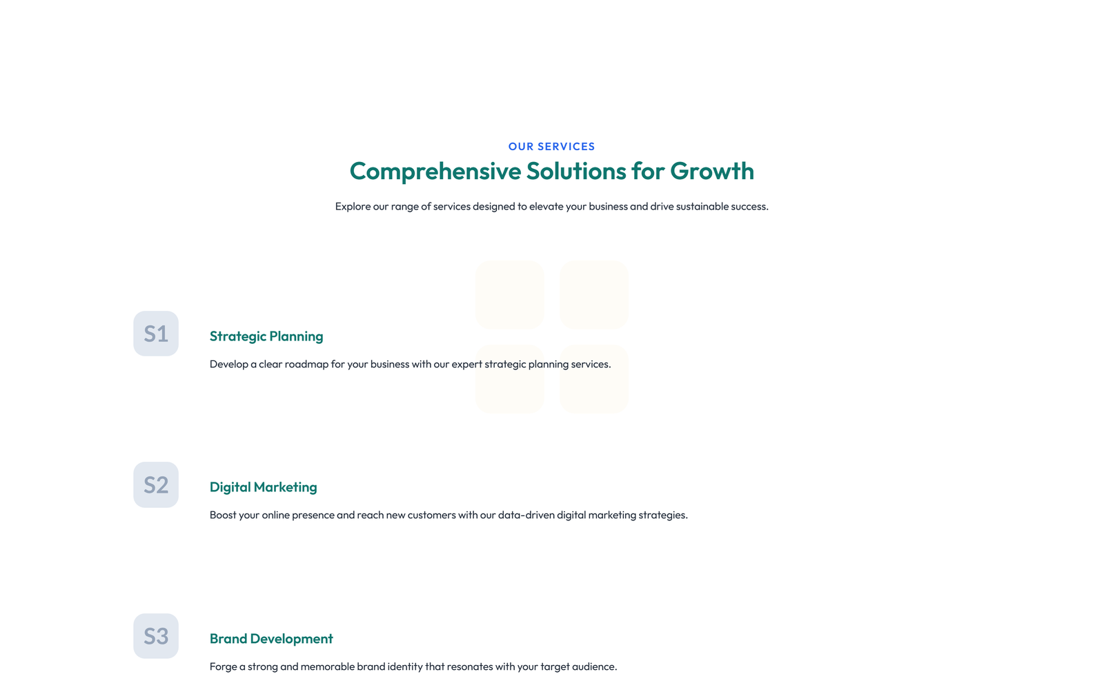 Screenshot of Feature Grid with 4-column Icon-box Cards 143 - Elementor Feature Sections component