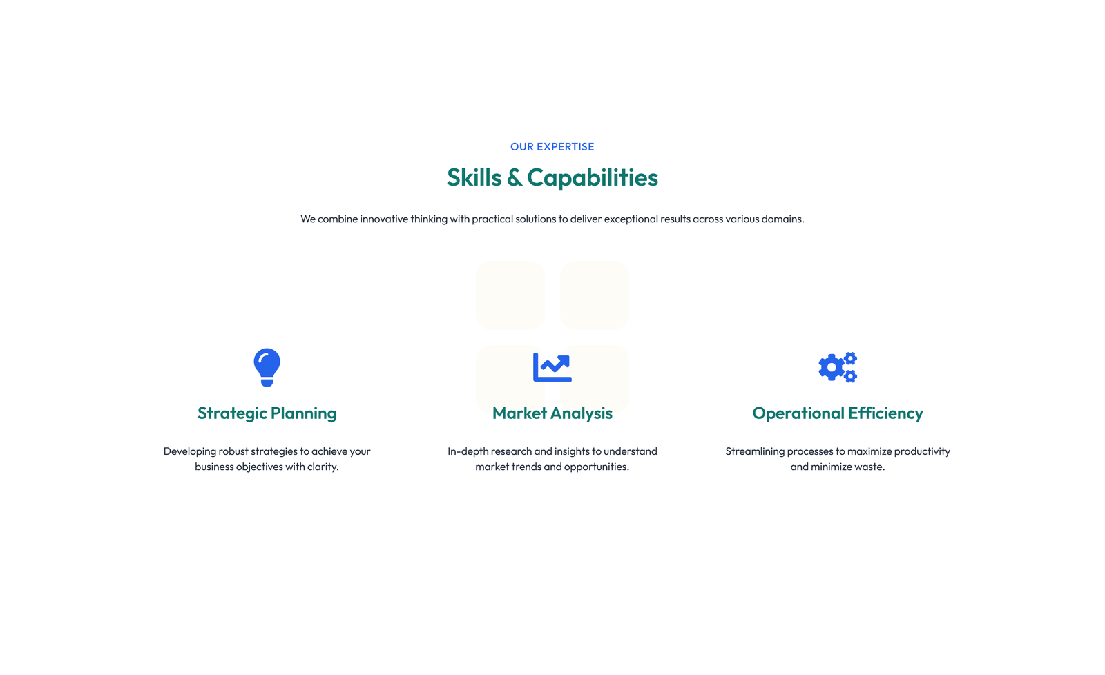 Screenshot of Feature Grid with 3-column Icon, Title, Text, CTA Cards 149 - Elementor Feature Sections component