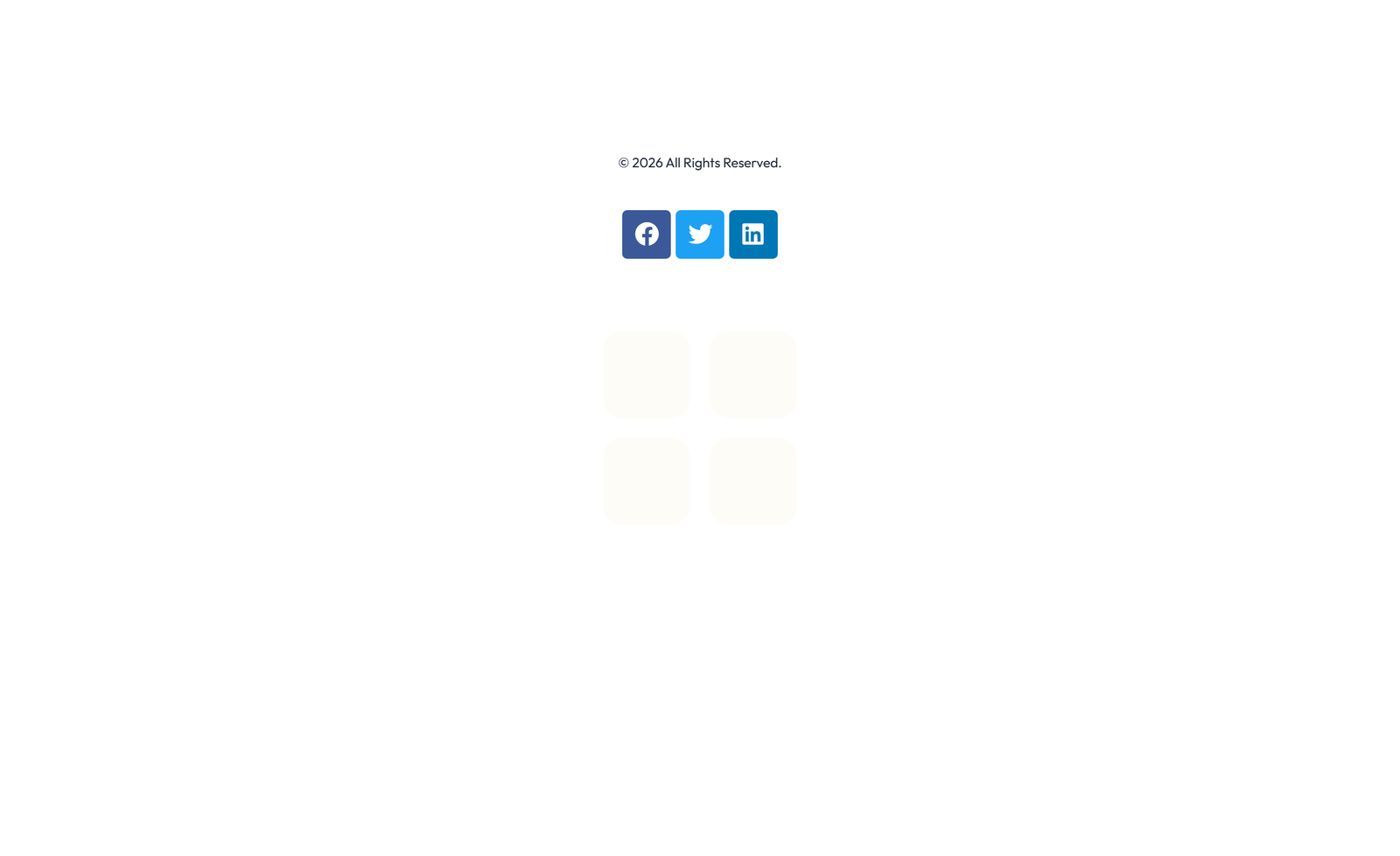 Screenshot of Footer with 3-column: Logo, Links, Contact, Social 26 - Elementor Footers component