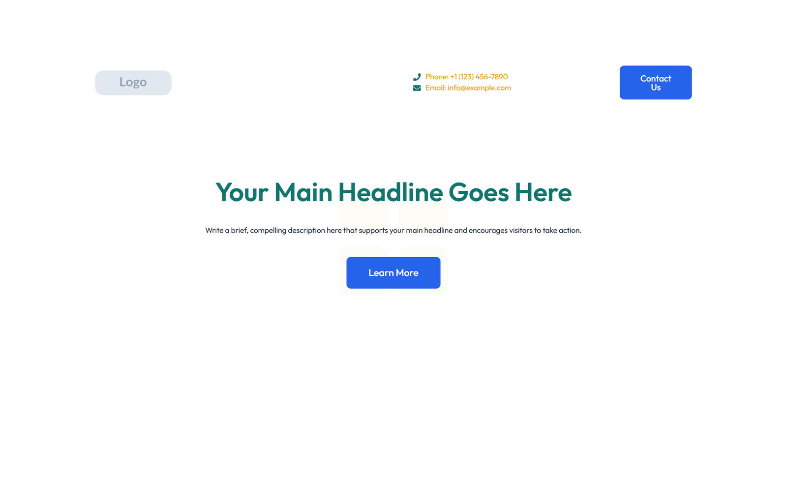 Screenshot of Header with Logo, Nav-menu, CTA Button 12 - Elementor Headers / Navbars component
