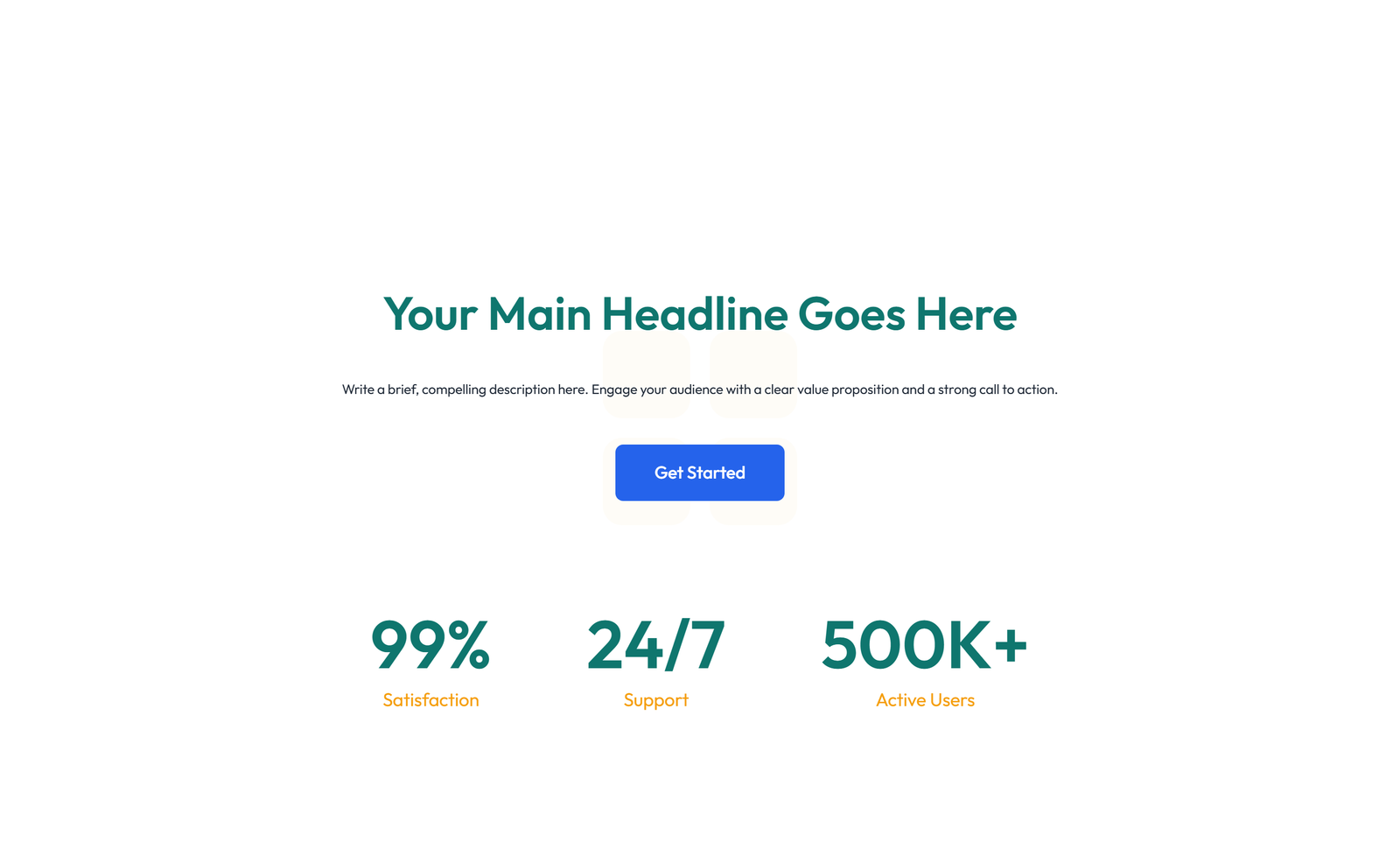 Screenshot of Centered Hero with H1, Subtitle, CTA, Trust Logos - Elementor Hero Sections component