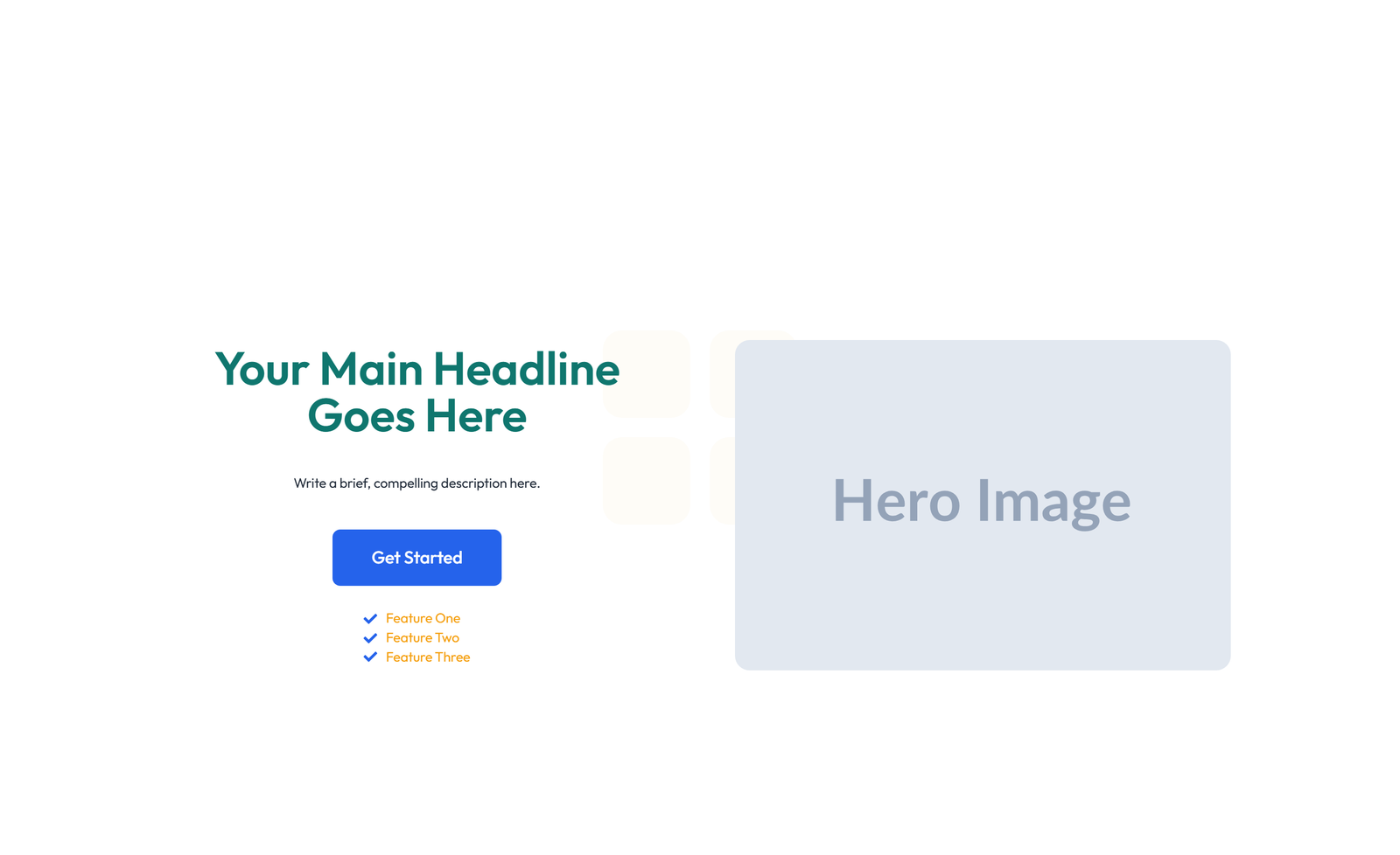 Split Hero with Text Left and Image Right and Two Buttons 4 - Elementor component