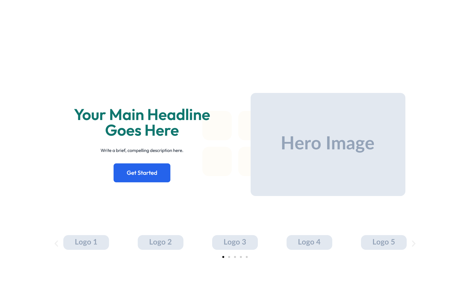 Centered Hero with H1, Subtitle, CTA, Social Icons 5 - Elementor component