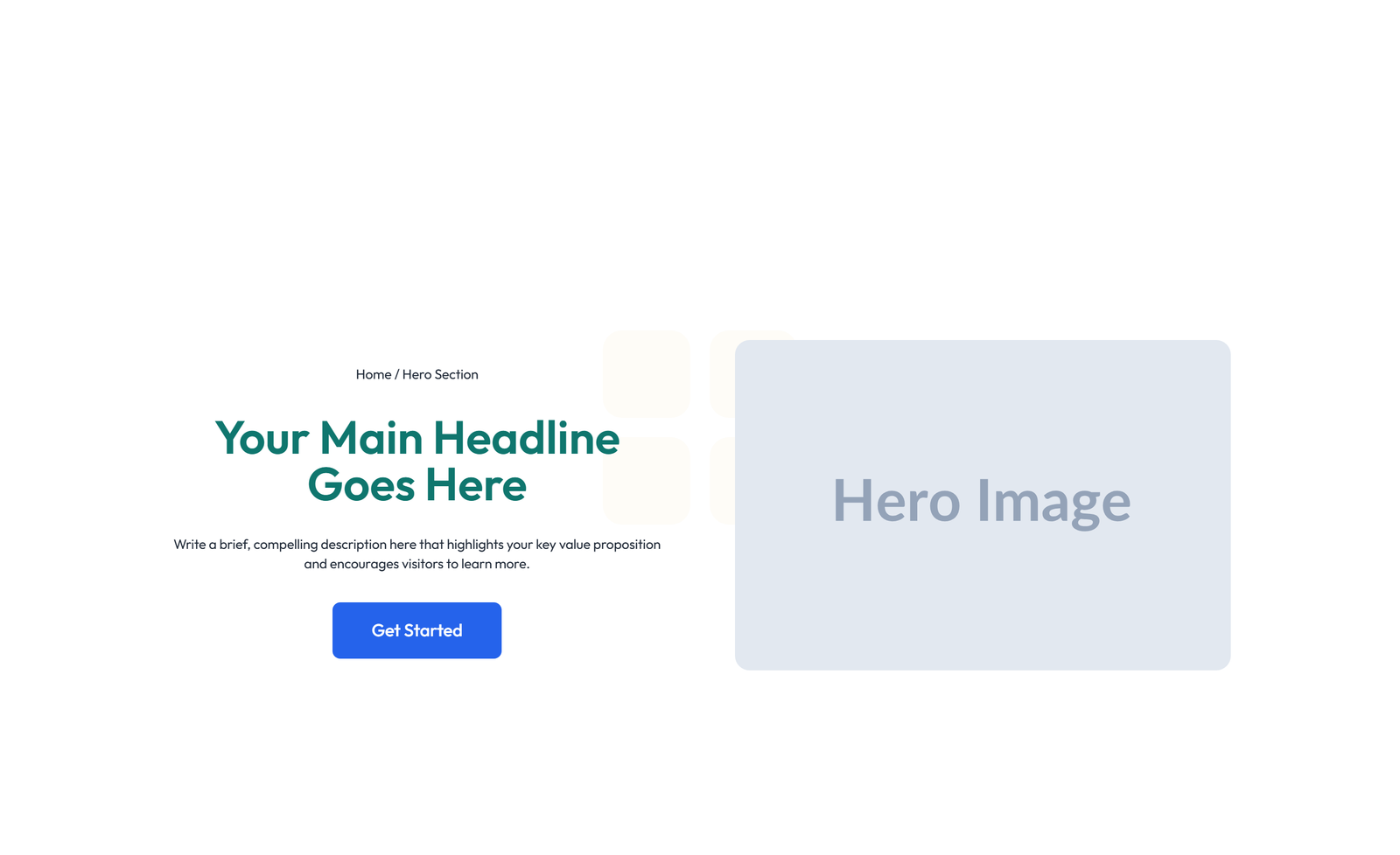 Centered Hero with H1, Subtitle, Two CTA Buttons 5 - Elementor component