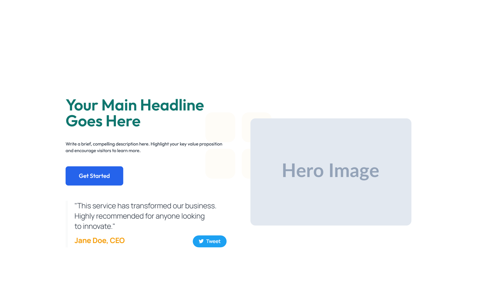 Centered Hero with H1, Subtitle, CTA, Trust Logos 6 - Elementor component