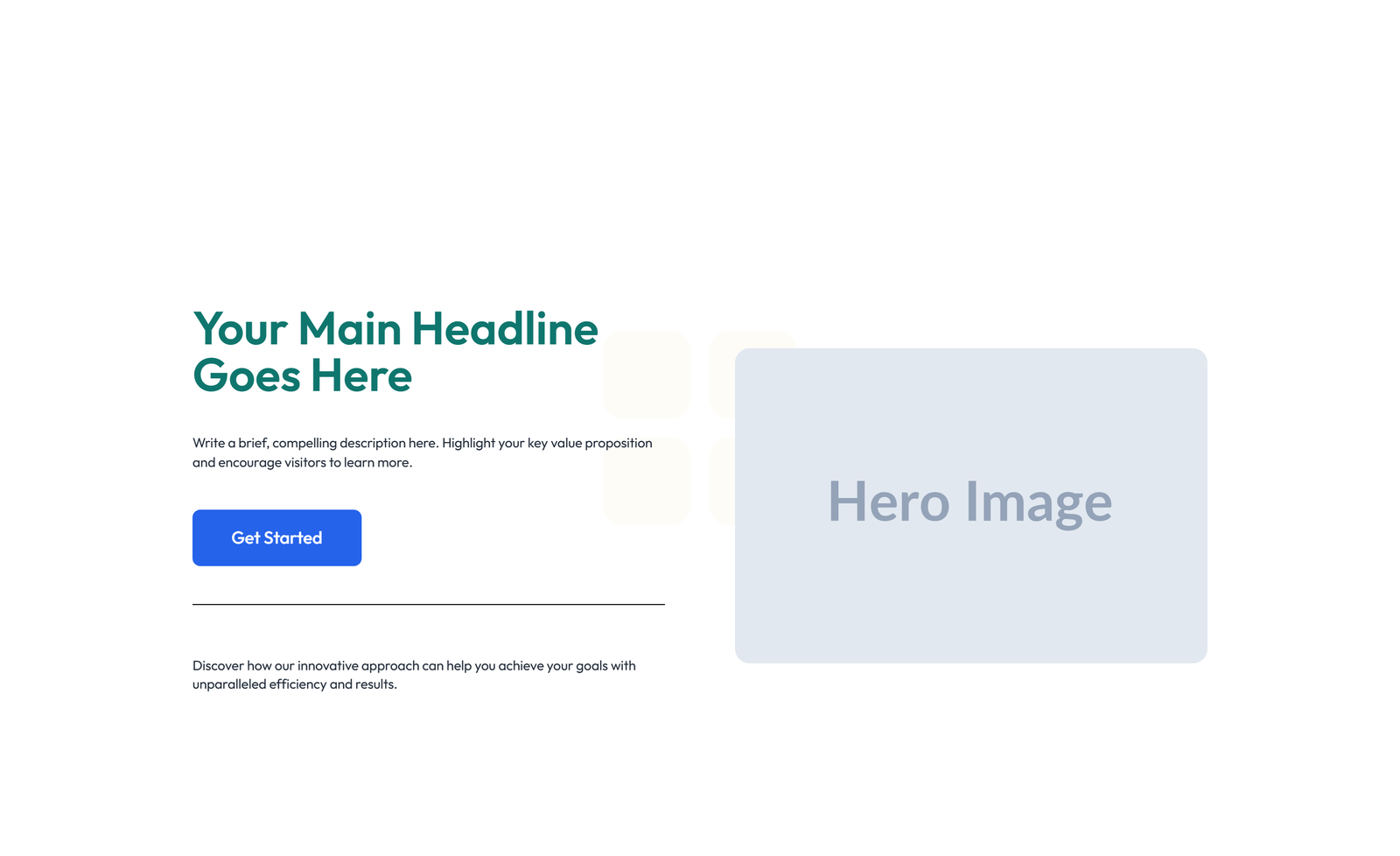 Split Hero with Text Left and Image Right and Two Buttons 6 - Elementor component