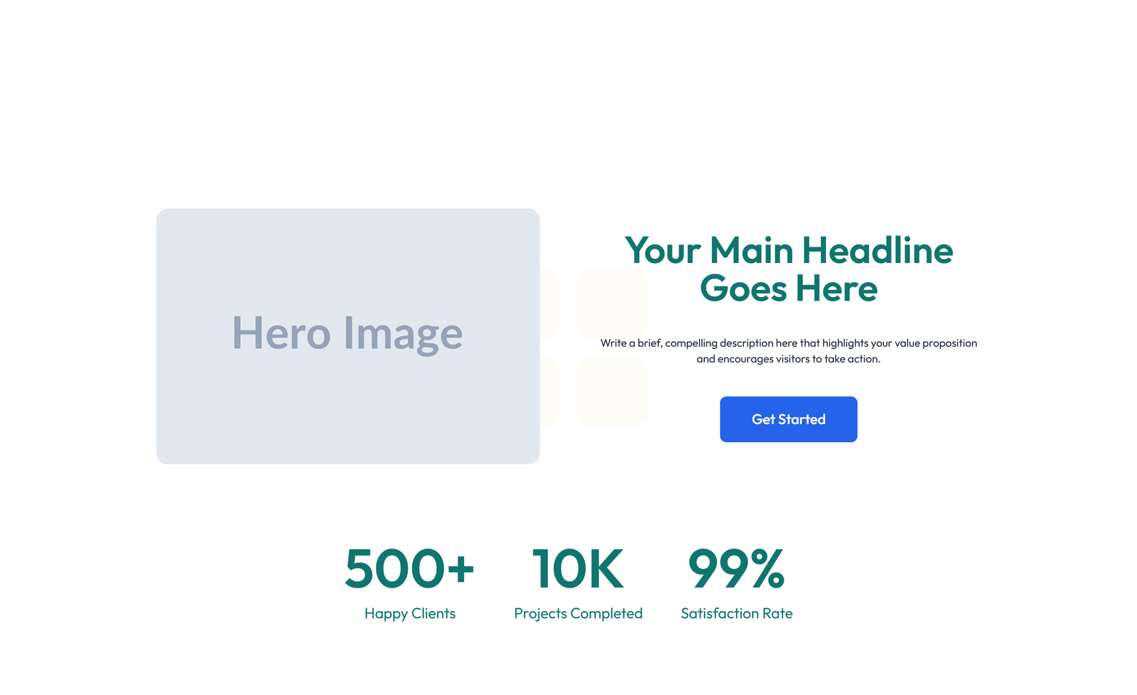Centered Hero with H1, Subtitle, Two CTA Buttons 6 - Elementor component