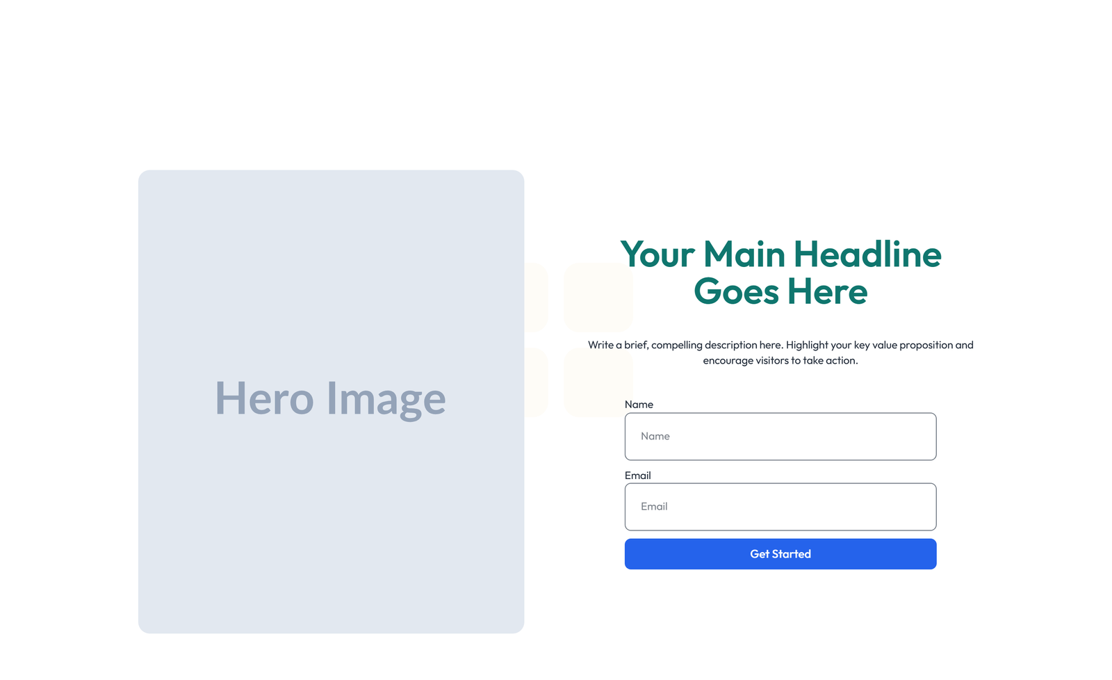 Centered Hero with H1, Subtitle, CTA, Social Icons 7 - Elementor component