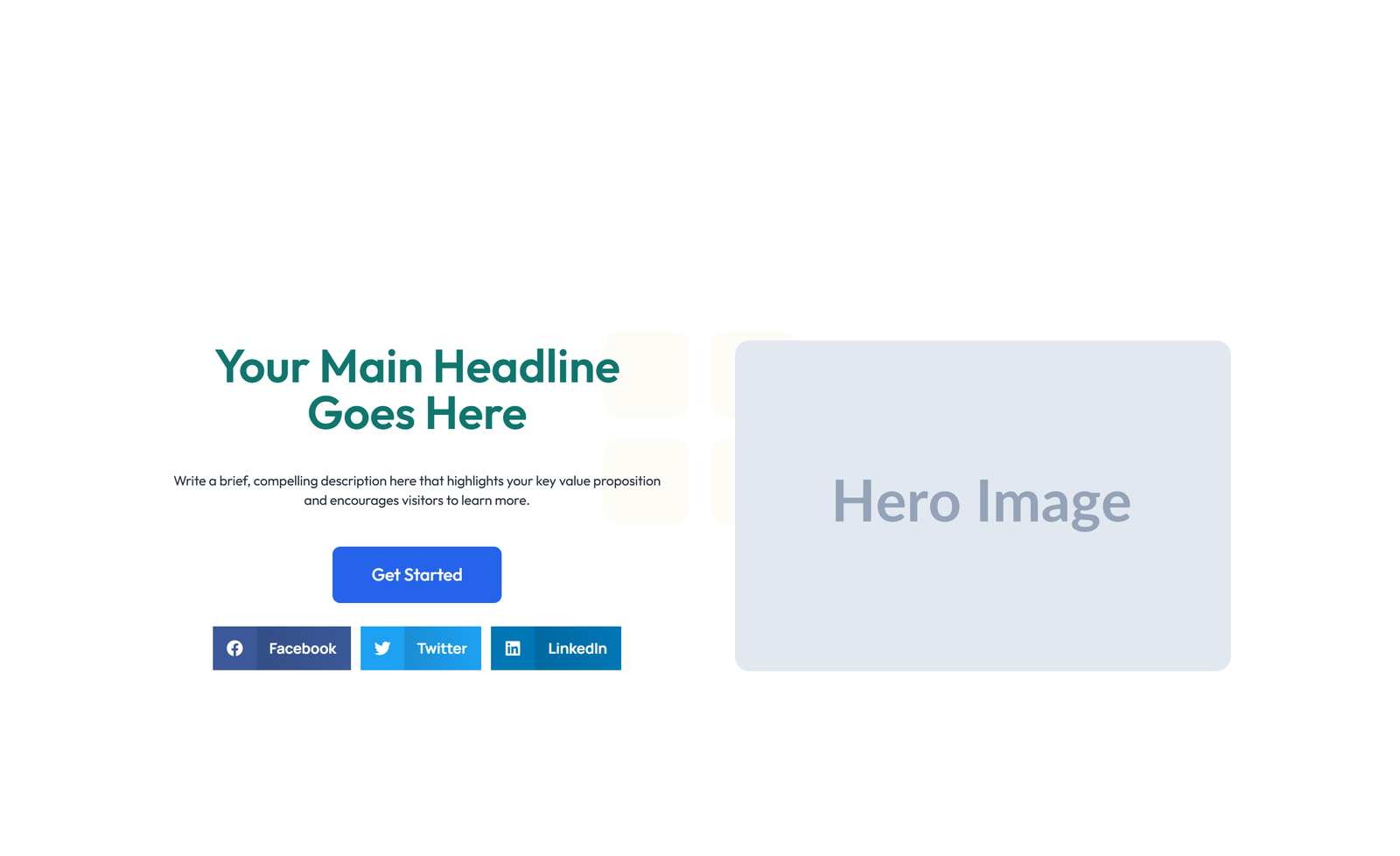 Centered Hero with H1, Subtitle, Two CTA Buttons 8 - Elementor component