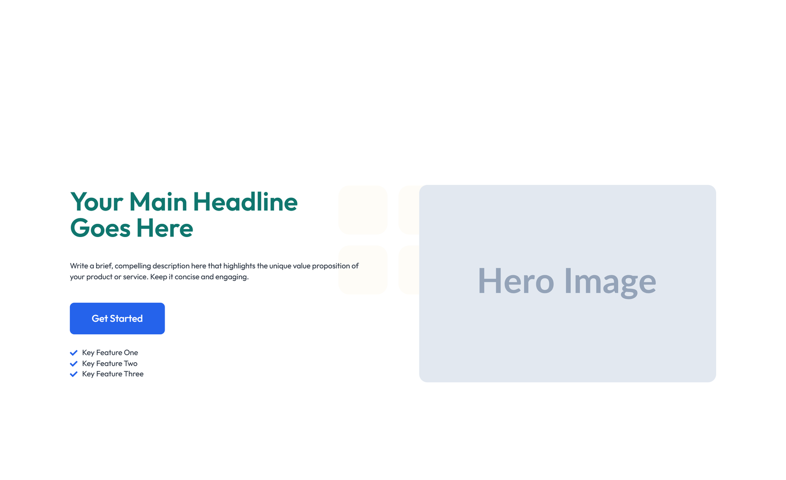 Split Hero with Text and Counters Left and Image Right 9 - Elementor component