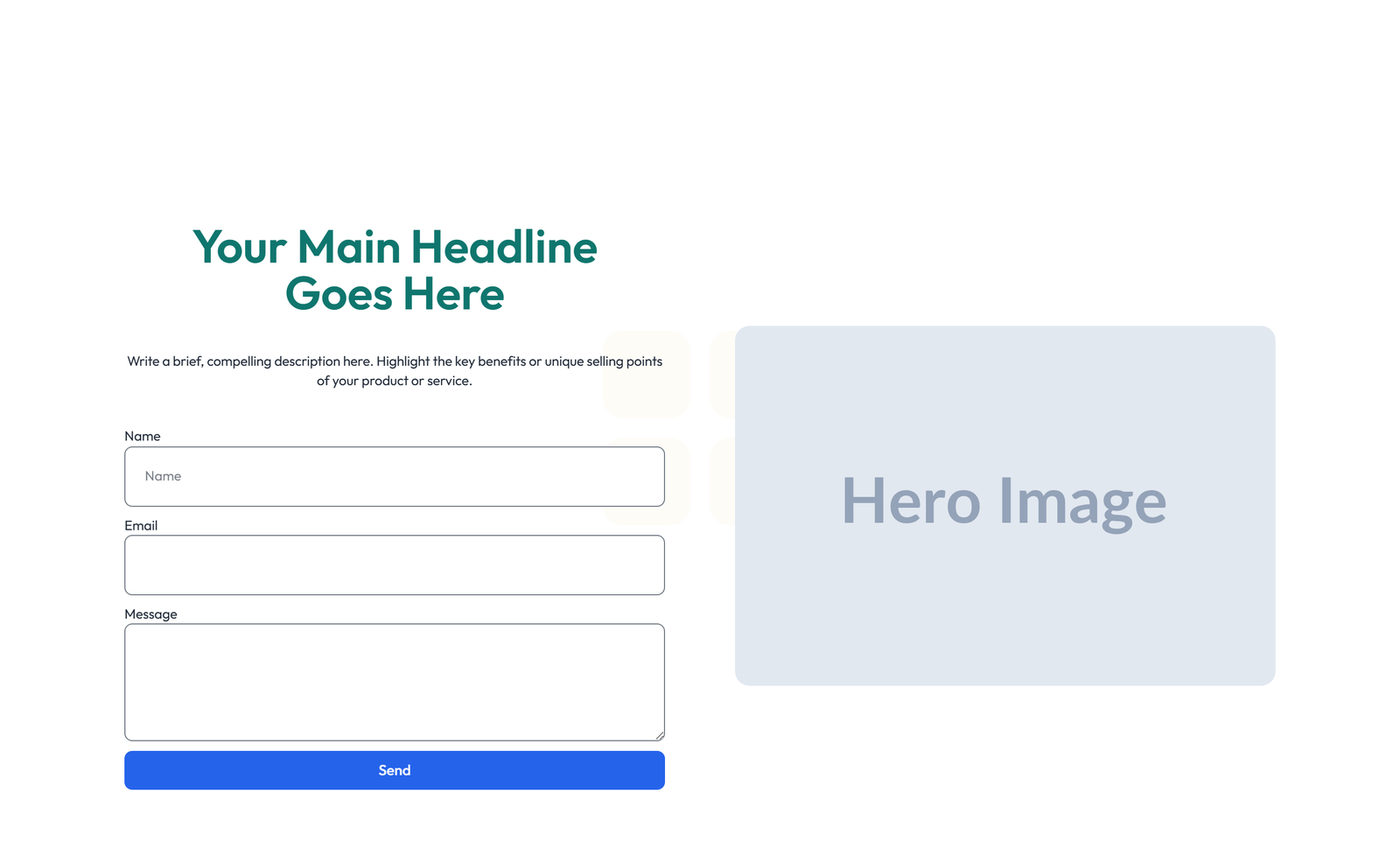 Split Hero with Text Left and Image Right and Two Buttons 10 - Elementor component