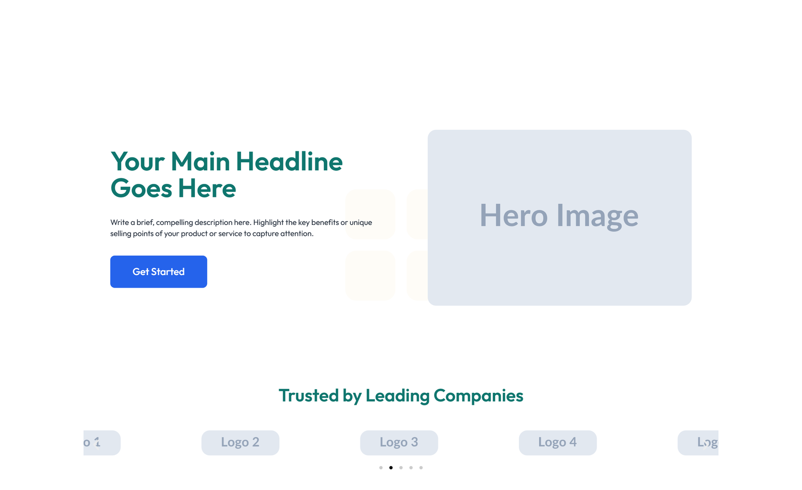 Centered Hero with H1, Subtitle, CTA, 3 Counter Stats 11 - Elementor component