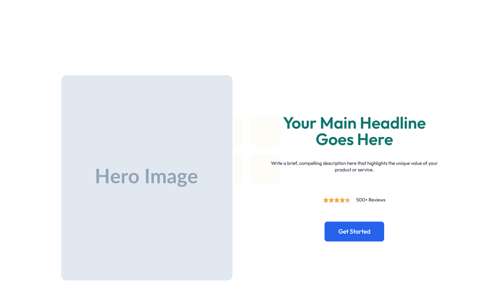Split Hero with Image Left and Text Right and CTA 12 - Elementor component