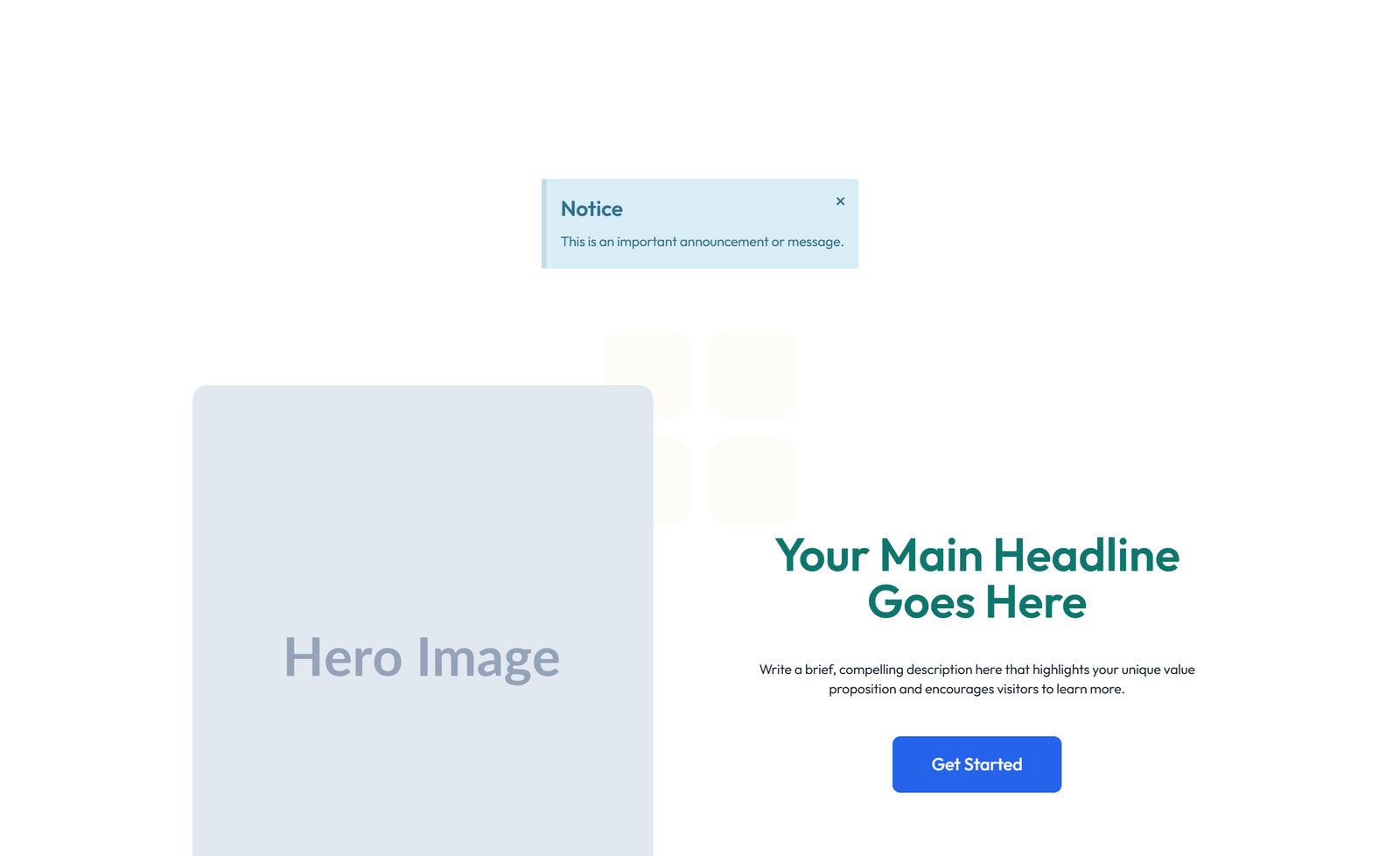 Split Hero with Text Left and Image Right and Two Buttons 13 - Elementor component
