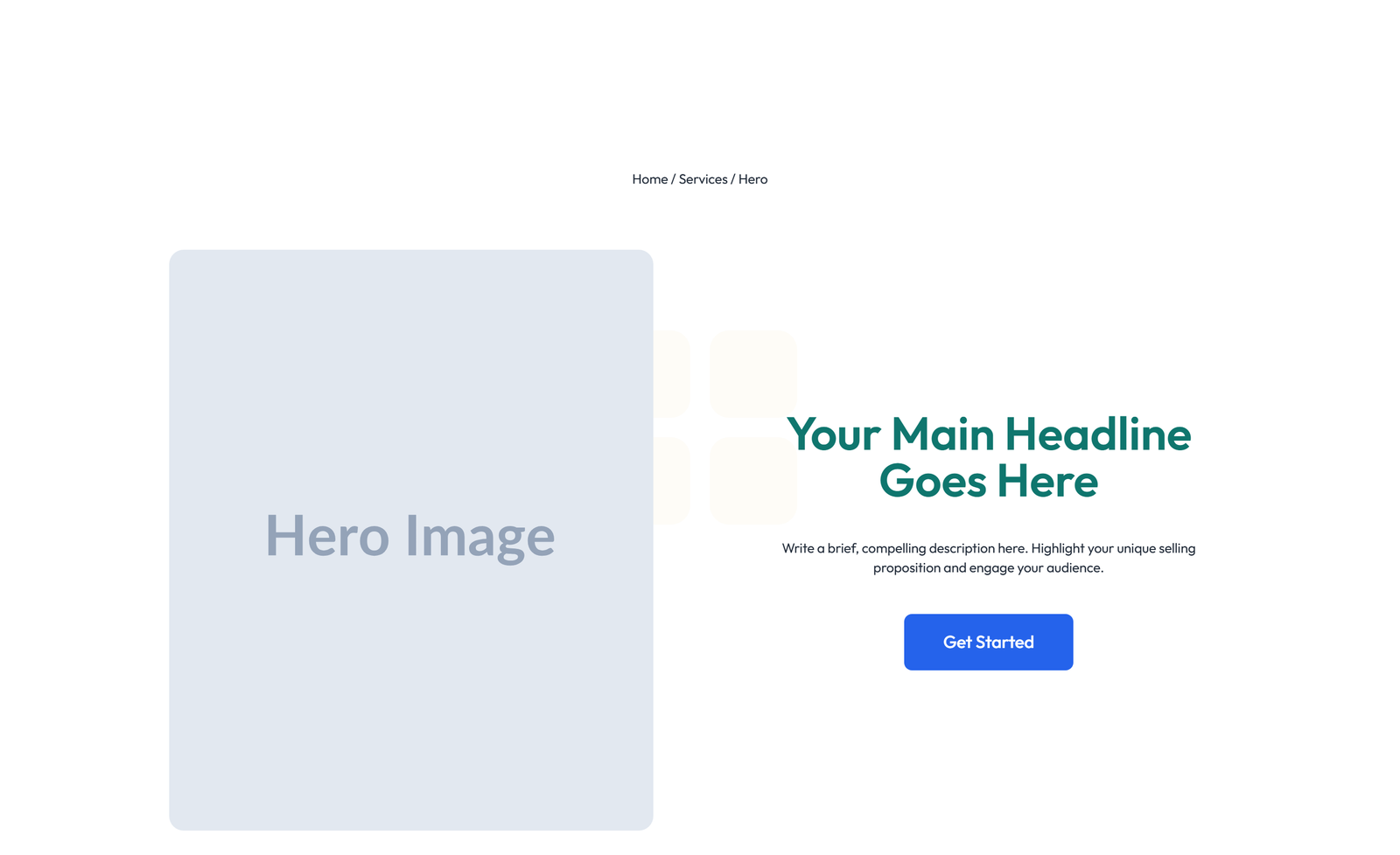 Centered Hero with H1, Subtitle, CTA Button 14 - Elementor component