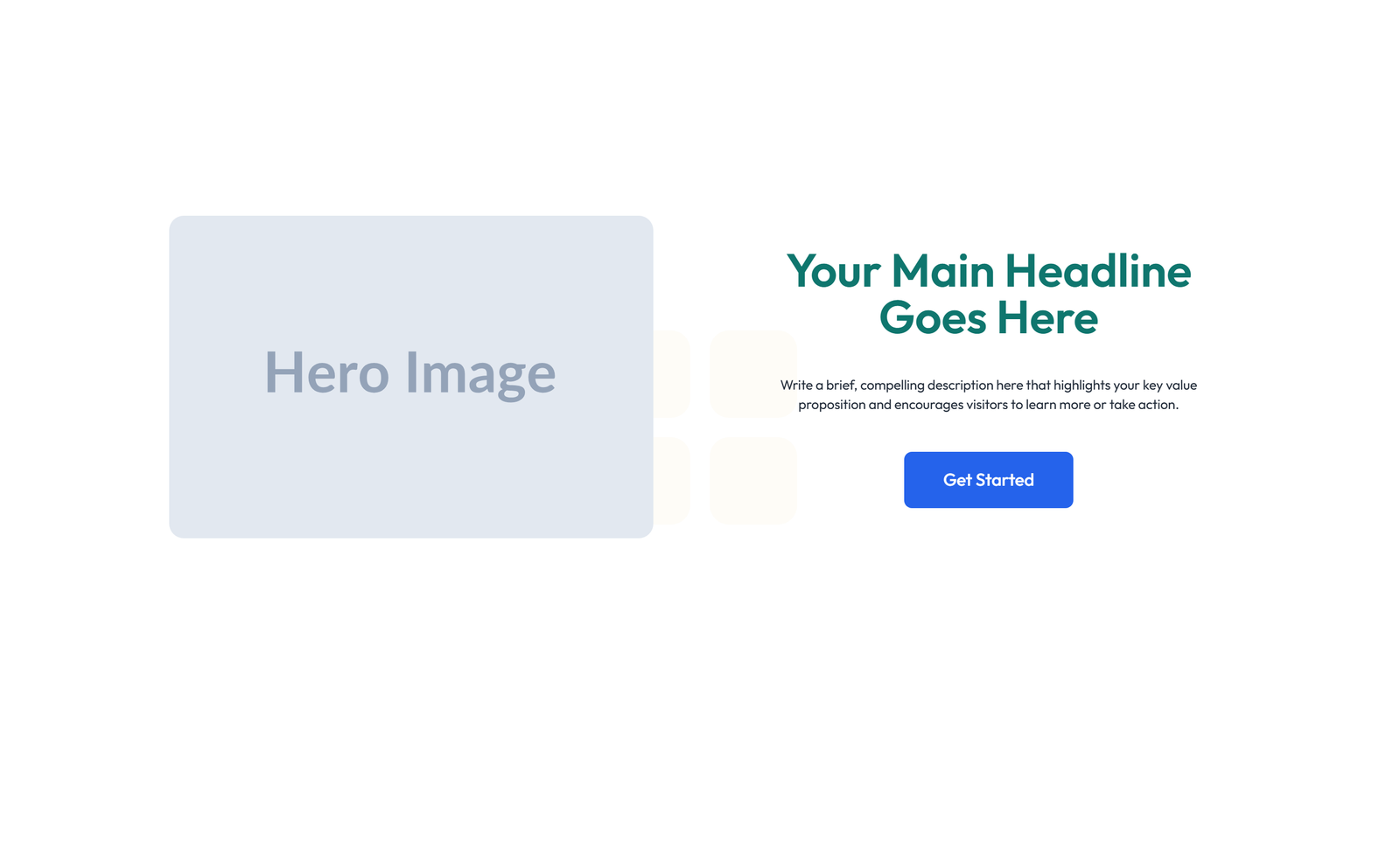 Split Hero with Text Left and Image Right and Two Buttons 14 - Elementor component