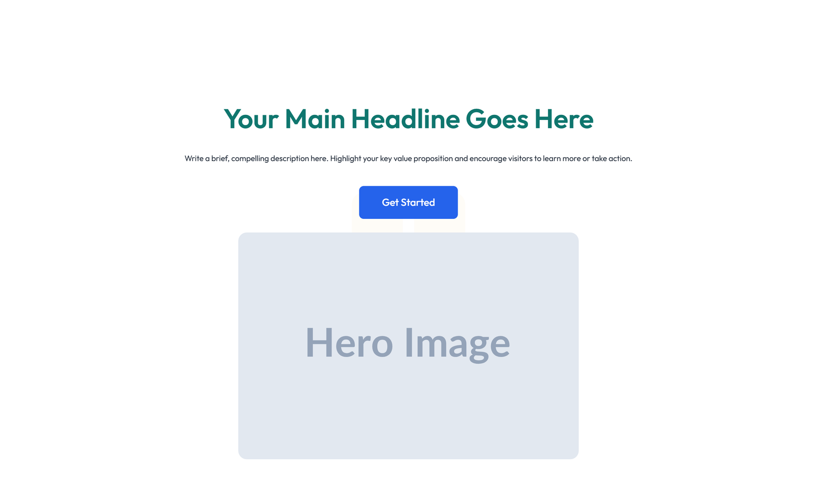 Centered Hero with H1, Subtitle, CTA Button 15 - Elementor component