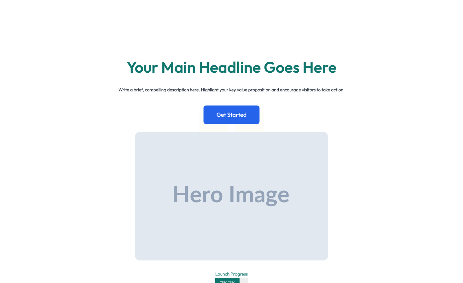 Centered Hero with H1, Subtitle, CTA Button 16 - Elementor component