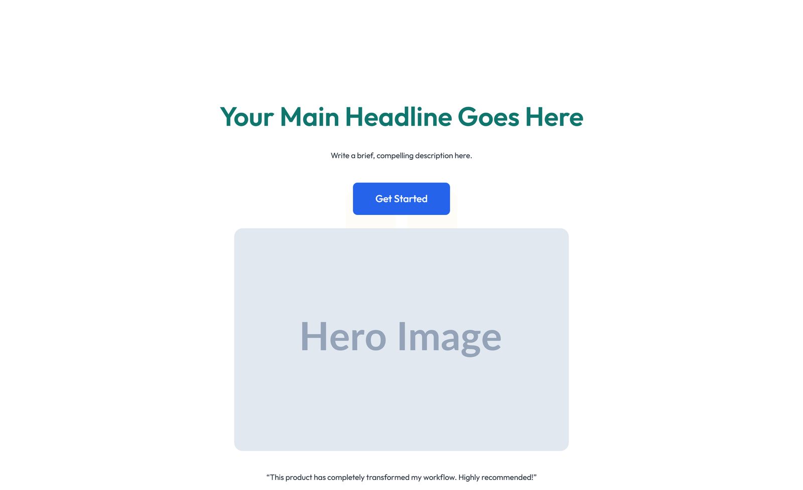 Centered Hero with H1, Subtitle, CTA, Trust Logos 16 - Elementor component