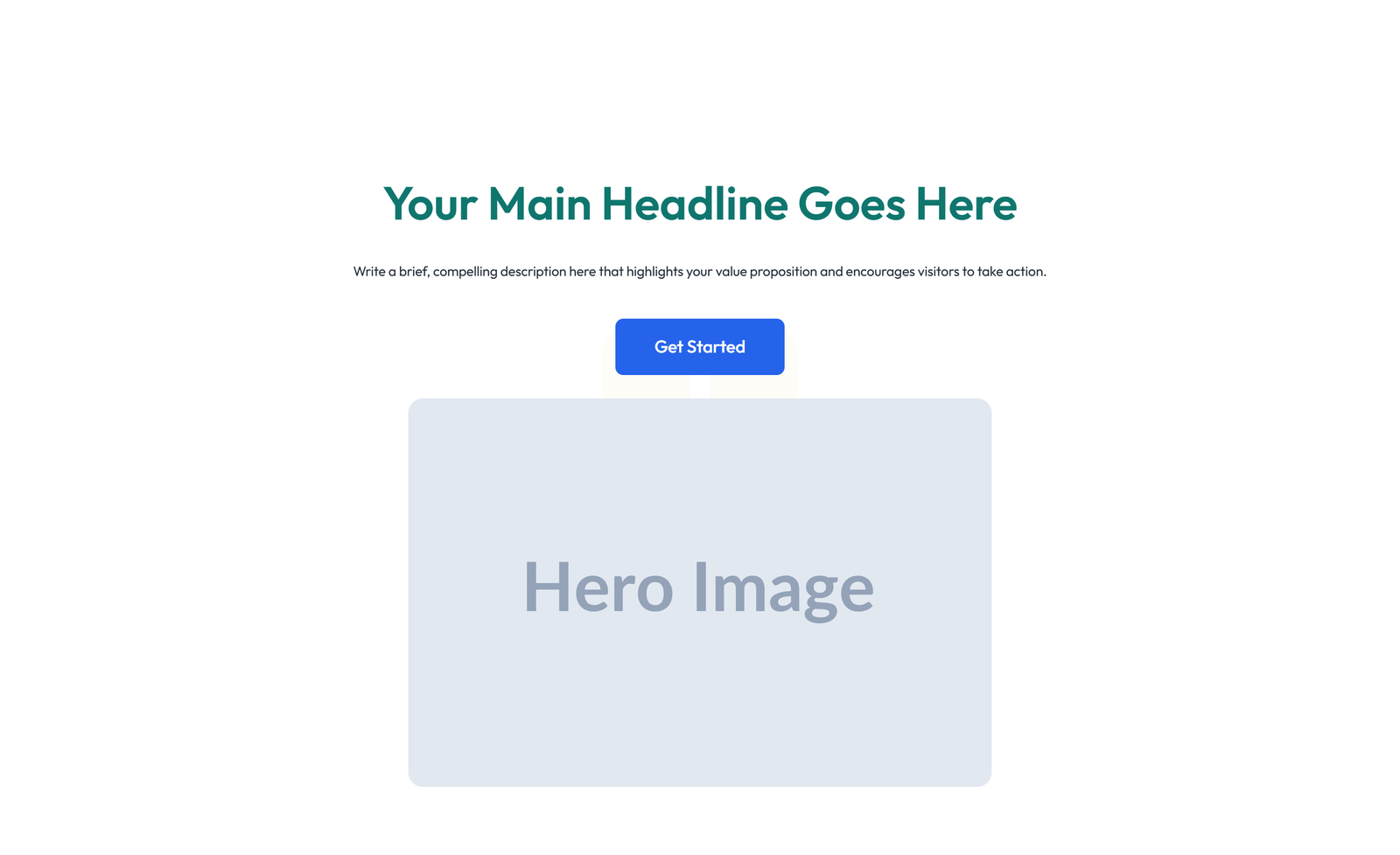 Centered Hero with H1, Subtitle, CTA, Social Icons 16 - Elementor component