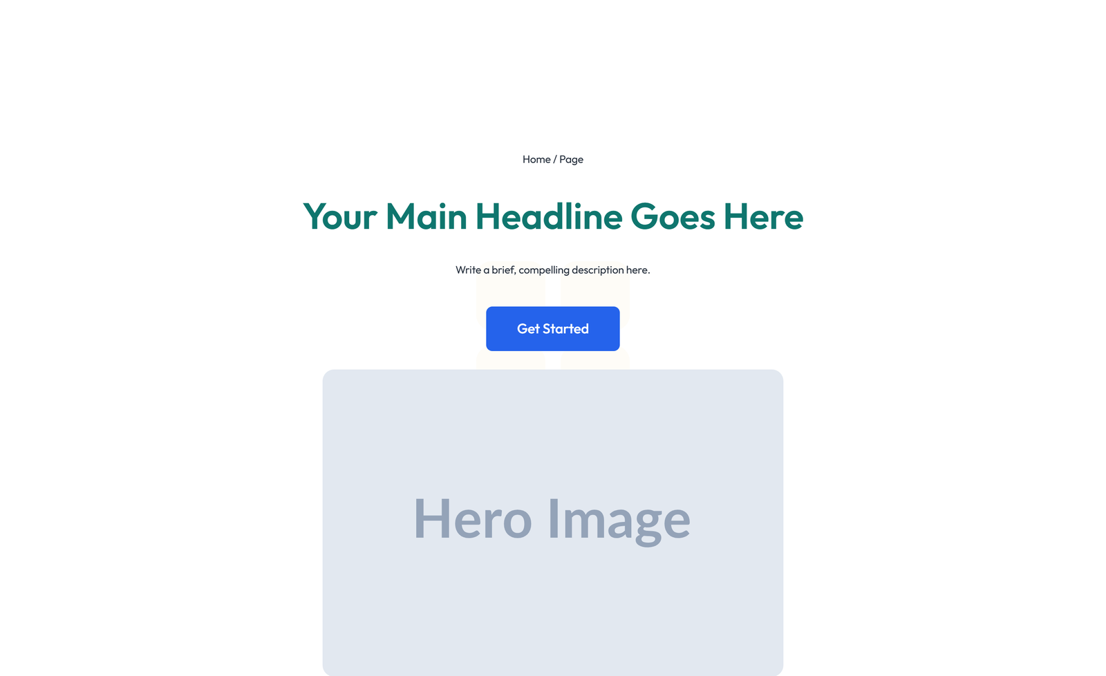 Centered Hero with H1, Subtitle, Two CTA Buttons 16 - Elementor component