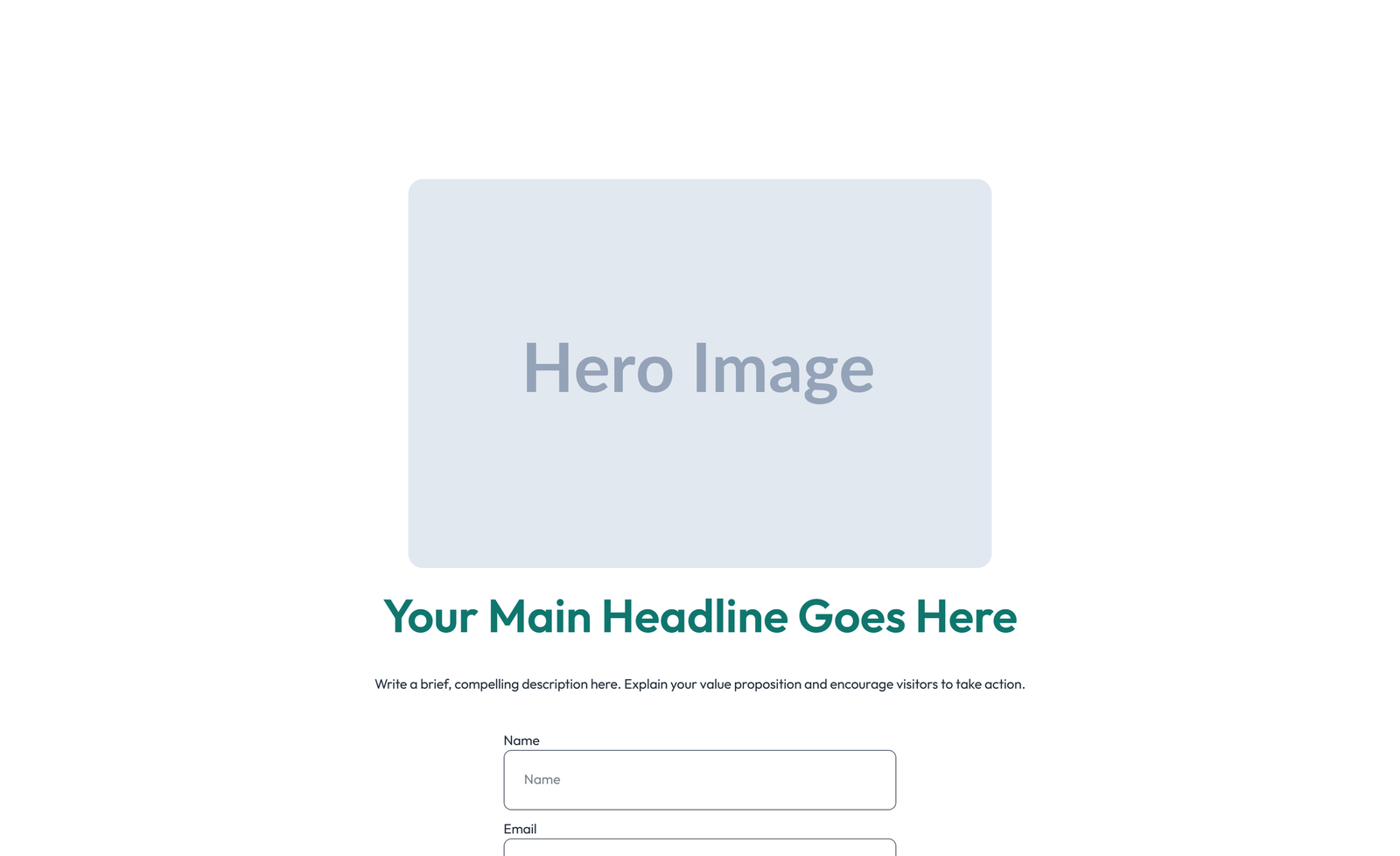 Centered Hero with H1, Subtitle, CTA, Social Icons 18 - Elementor component