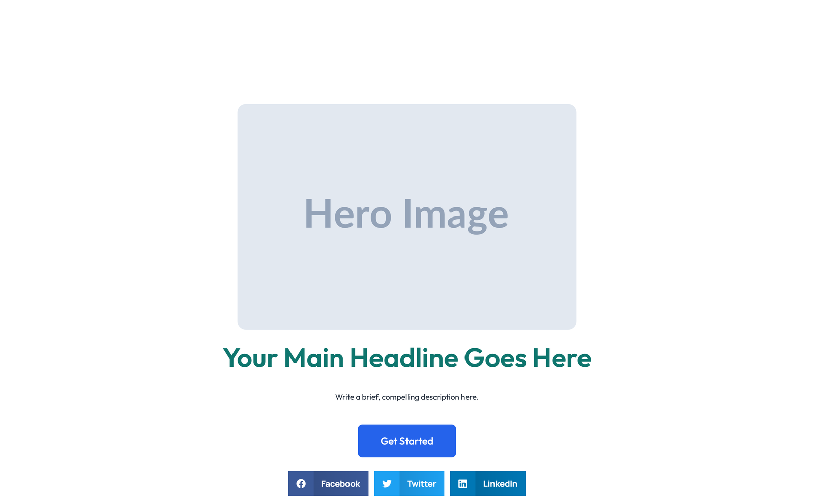 Centered Hero with H1, Subtitle, Two CTA Buttons 19 - Elementor component