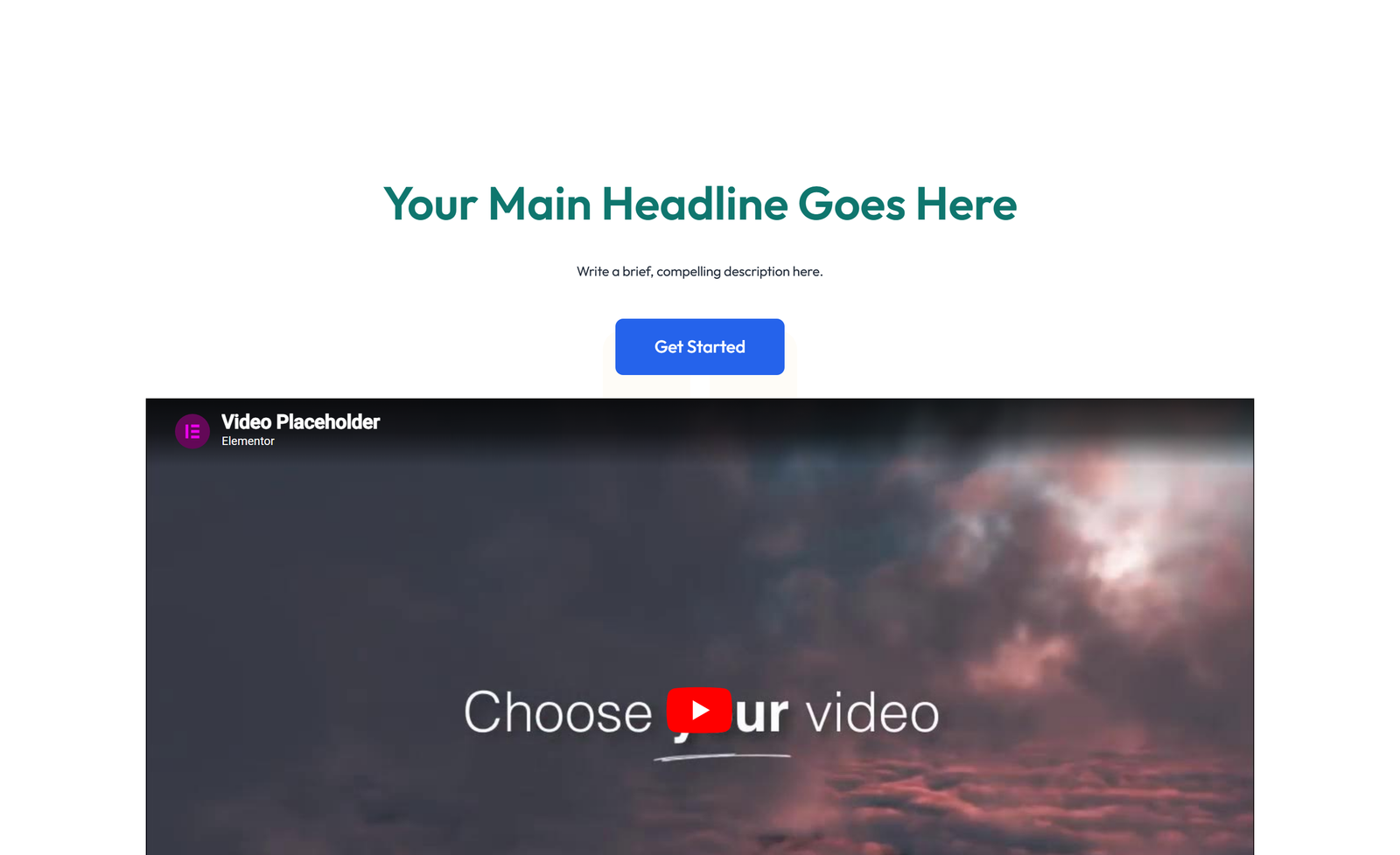 Centered Hero with H1, Subtitle, CTA, Trust Logos 24 - Elementor component