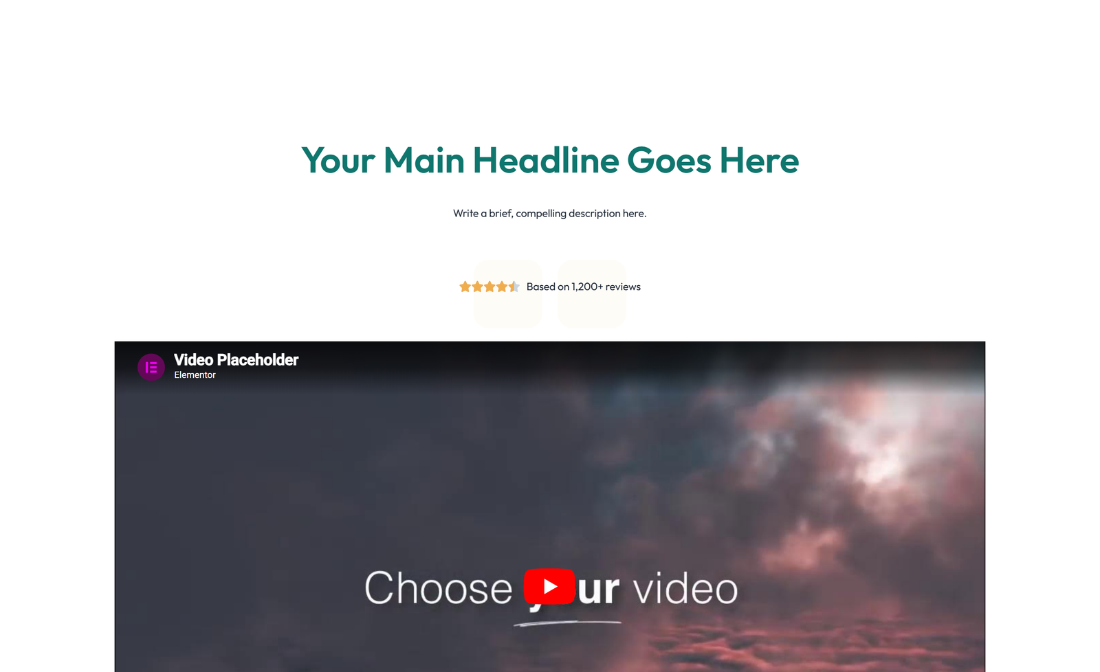 Centered Hero with H1, Subtitle, CTA, Trust Logos 26 - Elementor component