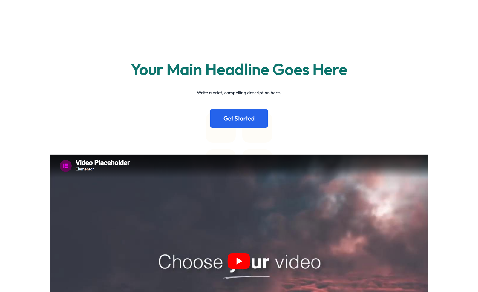 Centered Hero with H1, Subtitle, CTA, Trust Logos 28 - Elementor component