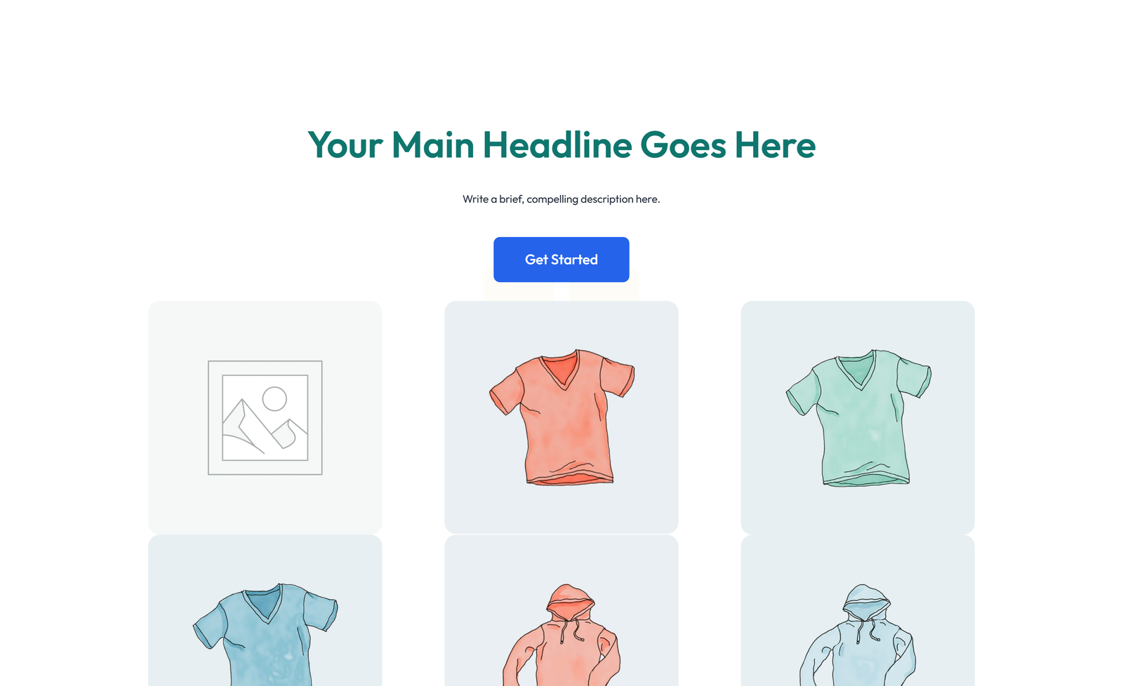 Centered Hero with H1, Subtitle, CTA, Social Icons 30 - Elementor component