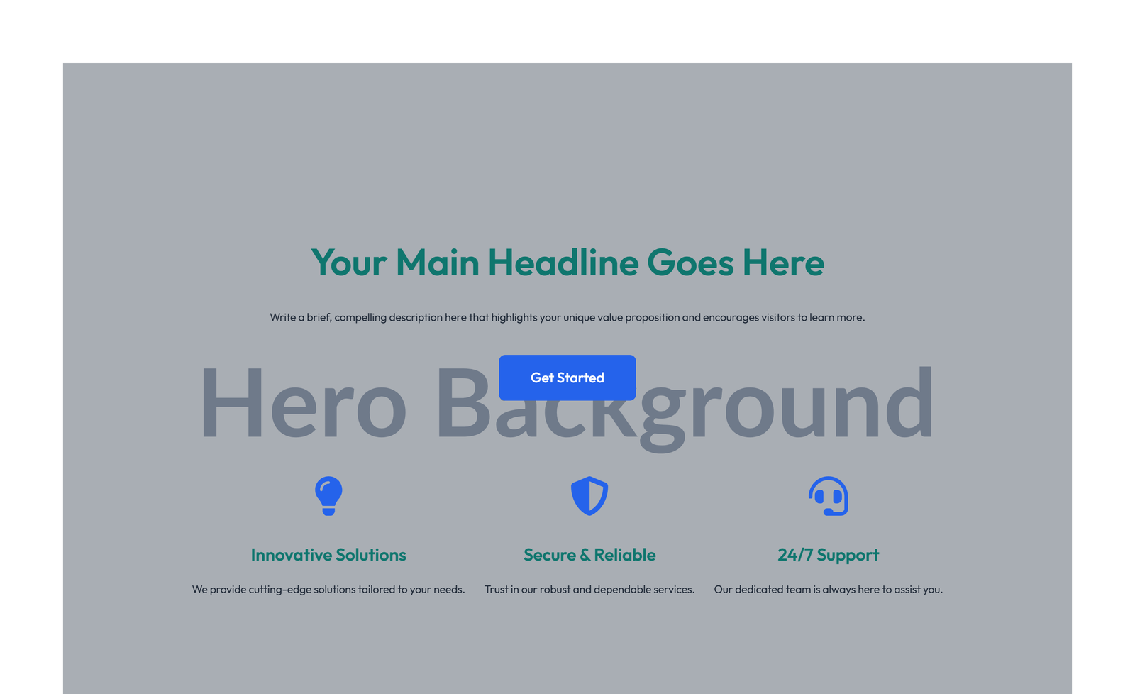 Centered Hero with H1, Subtitle, Two CTA Buttons 34 - Elementor component