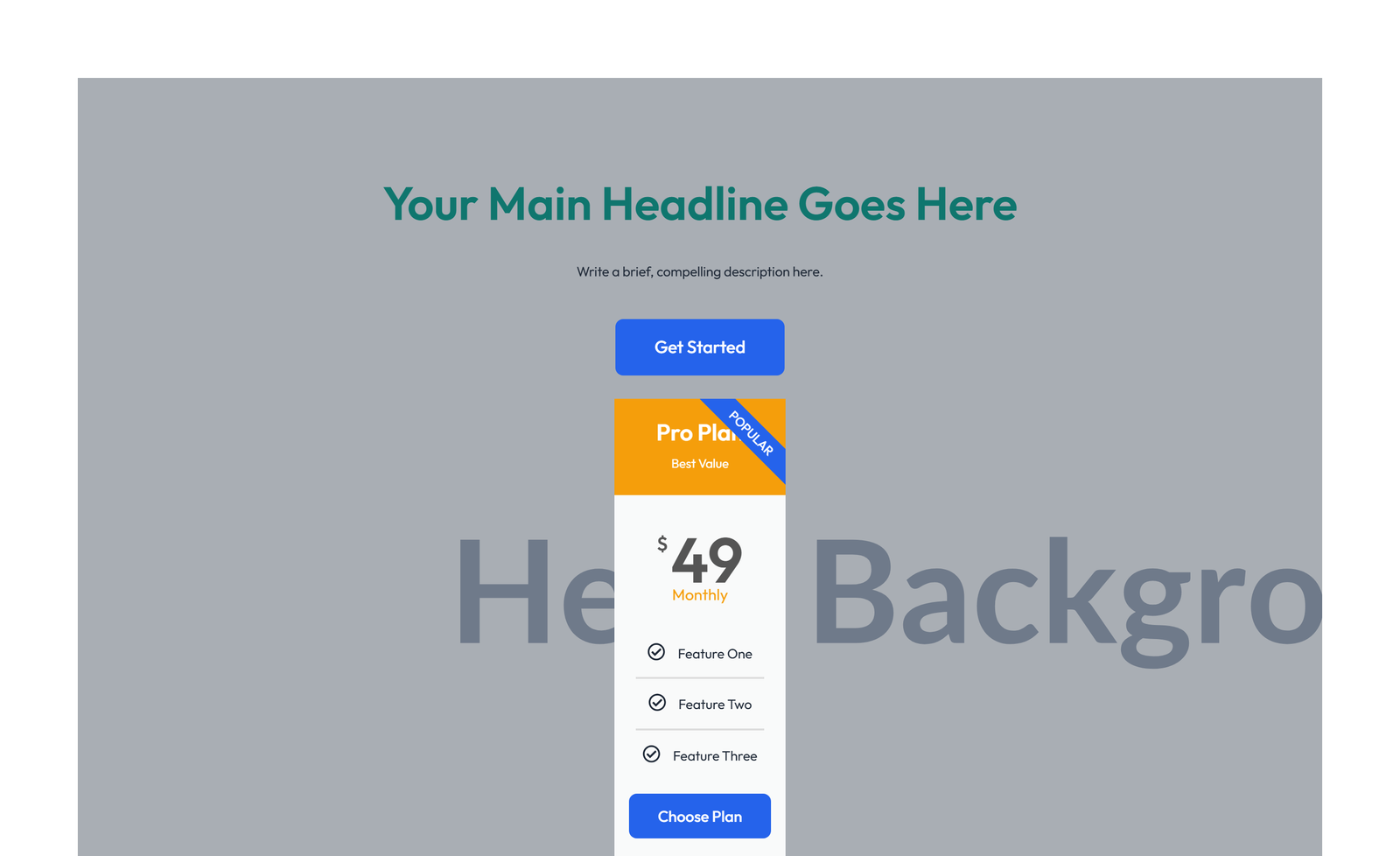 Centered Hero with H1, Subtitle, CTA, 3 Counter Stats 36 - Elementor component