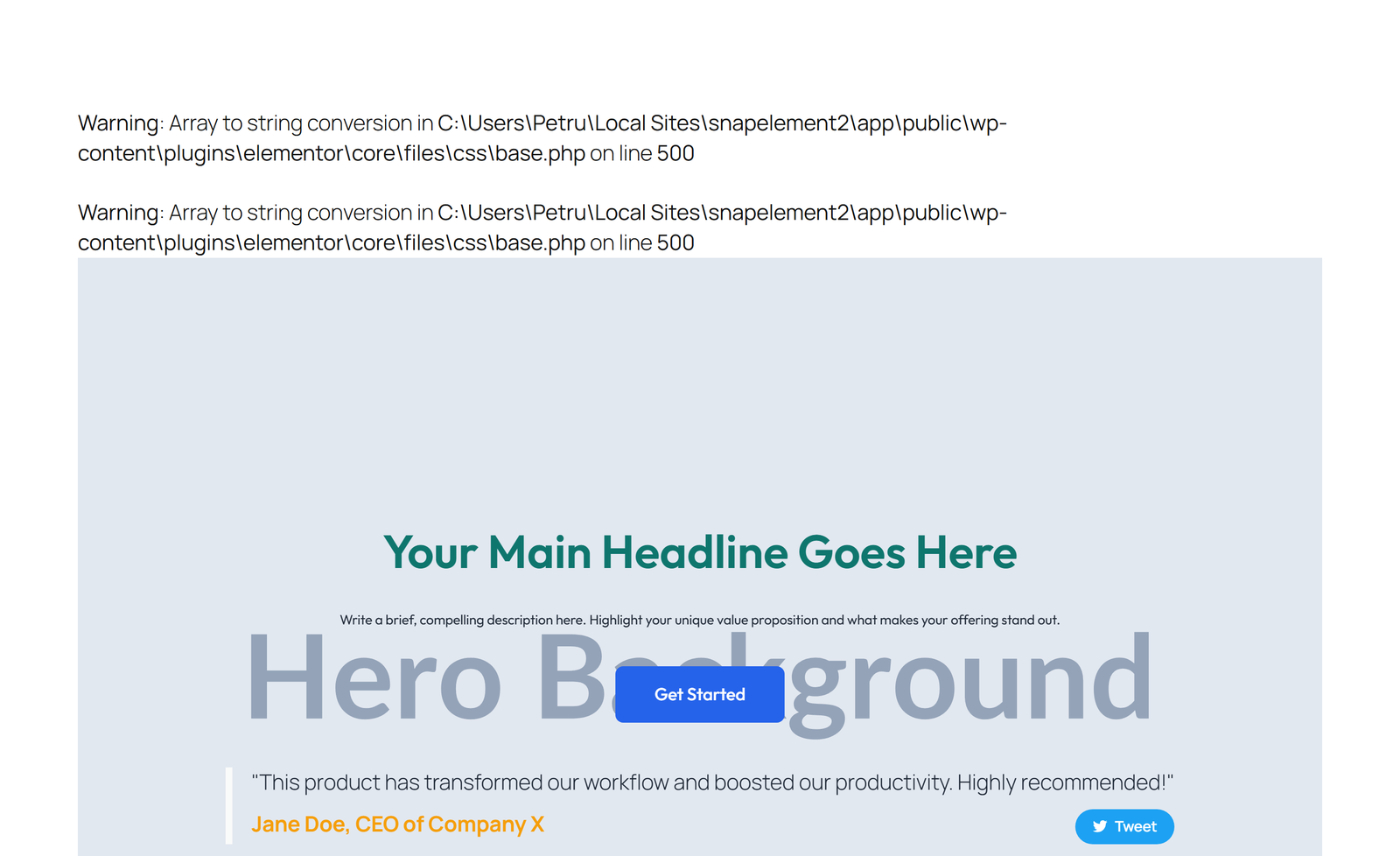 Split Hero with Image Left and Text Right and CTA 36 - Elementor component