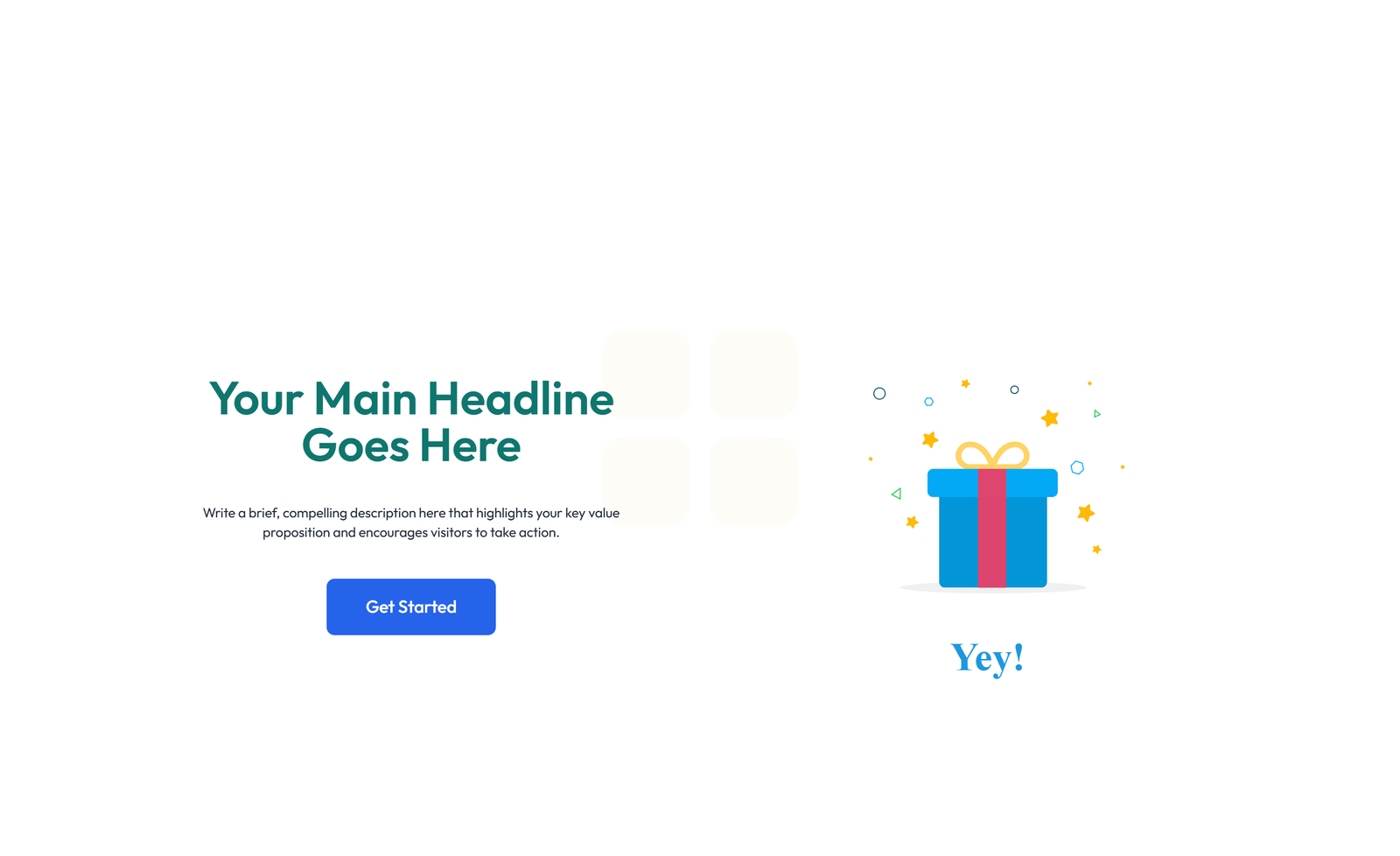 Screenshot of Split Hero with Text and Counters Left and Image Right 36 - Elementor Hero Sections component