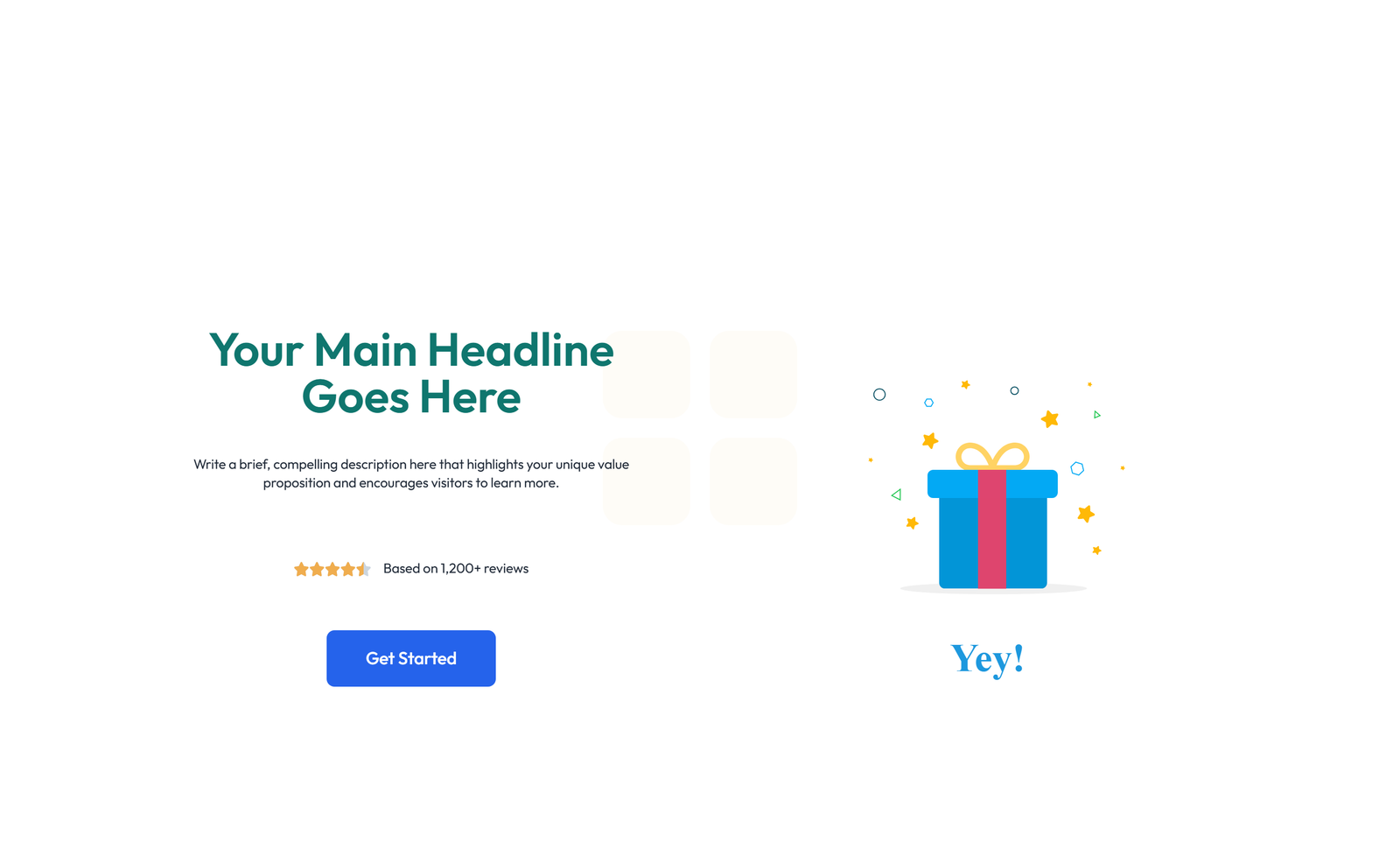 Screenshot of Centered Hero with H1, Subtitle, CTA, Trust Logos 37 - Elementor Hero Sections component